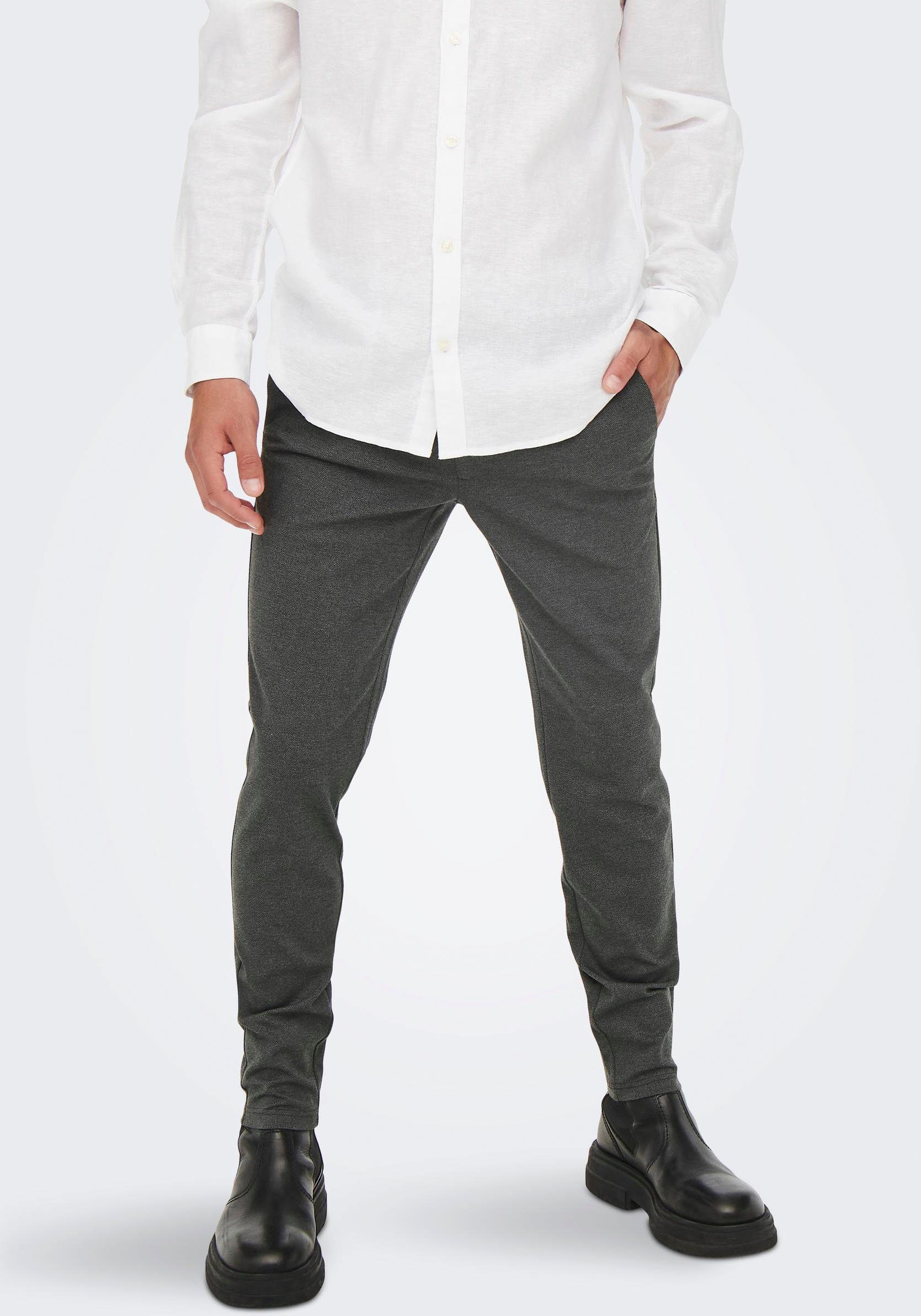 ONLY & SONS Stoffen broek met licht structuurmotief