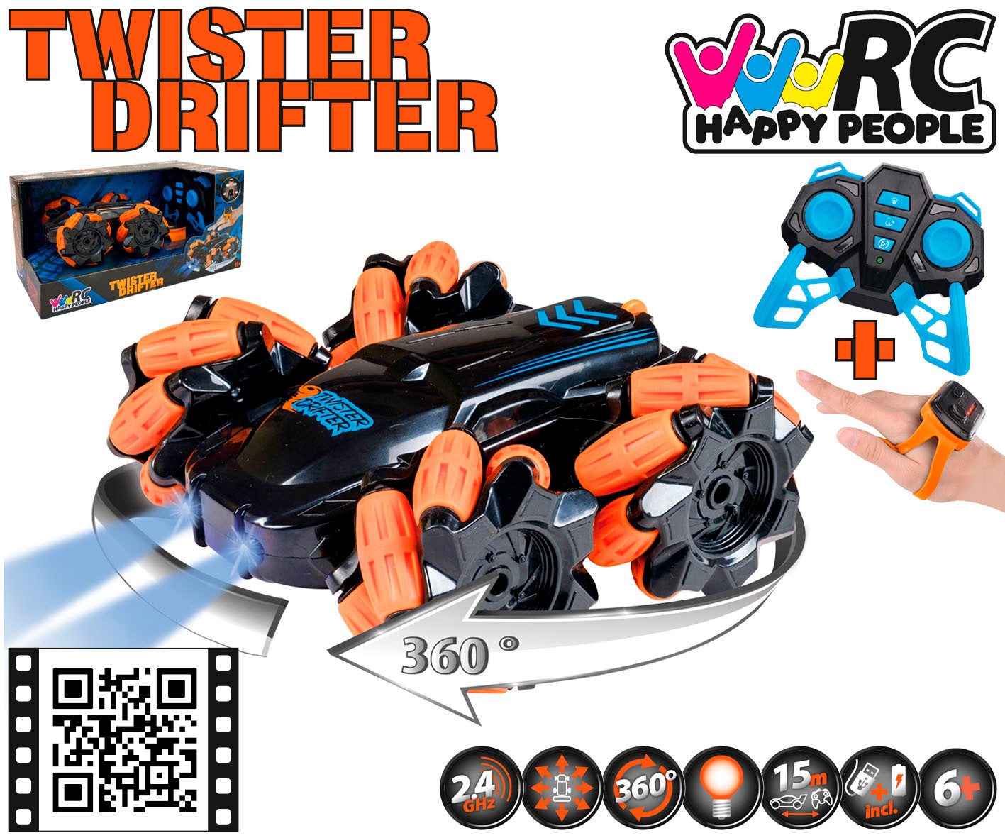 Happy People Radiografisch bestuurbare auto RC Twister Drifter