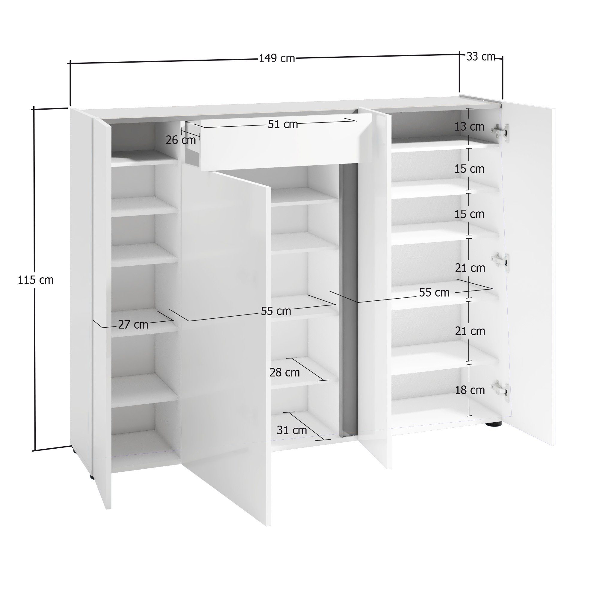 INOSIGN Schoenenkast Atrium (1 stuk)