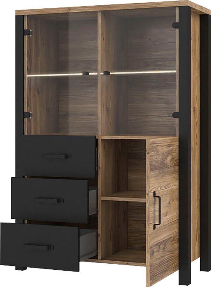 Home affaire Vitrinekast Olin Hoogte 146 cm