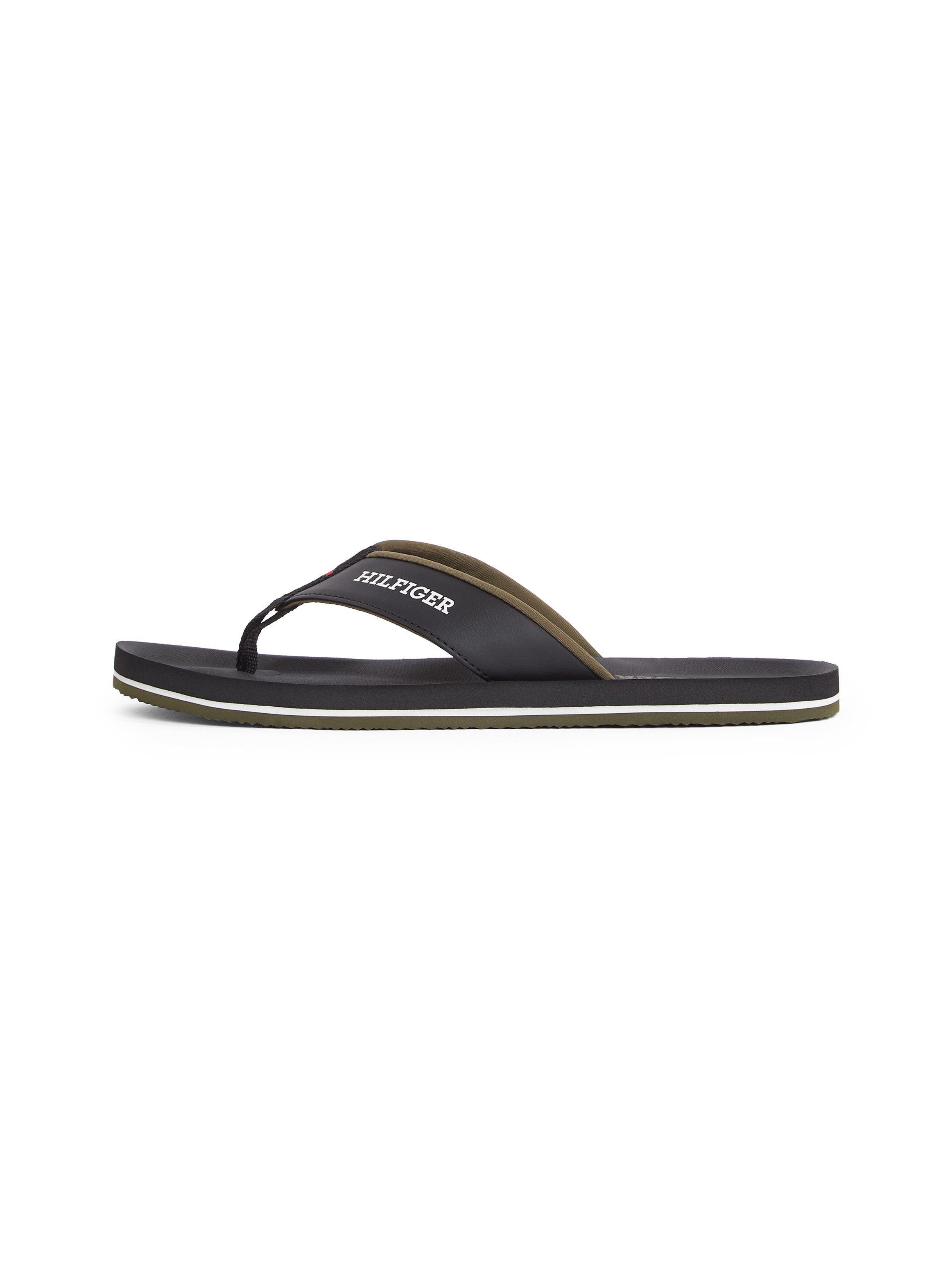 Tommy Hilfiger Teenslippers PADDED COMFORT HILFIGER B SANDAL , dianette, zomerschoen, slippers, badschoen met logo-opdruk