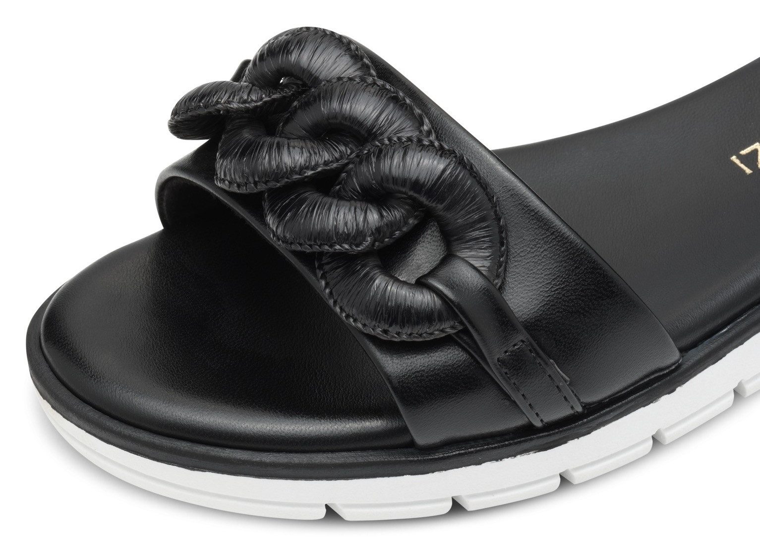 Marco Tozzi Sandalen , sleehak, zomerschoen, sandaal, met sierketting in ton-sur-ton