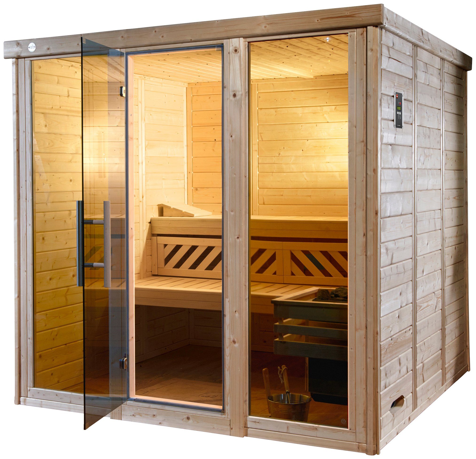 weka Sauna Kemi Panorama 7,5 kw bio-kachel met externe bediening