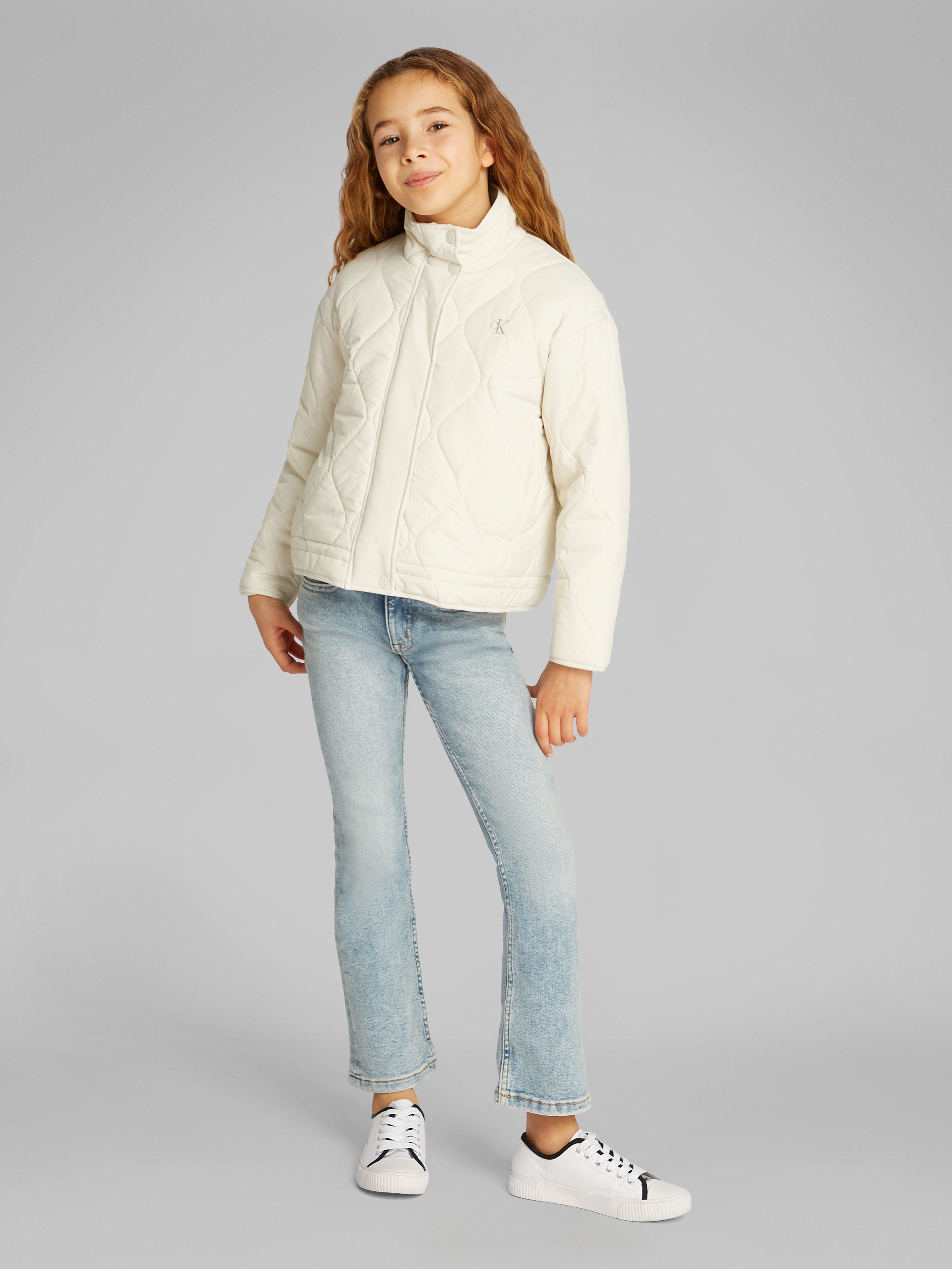 Calvin Klein Gewatteerde jas QUILTED JACKET voor kinderen tot 16 jaar met logo-opdruk