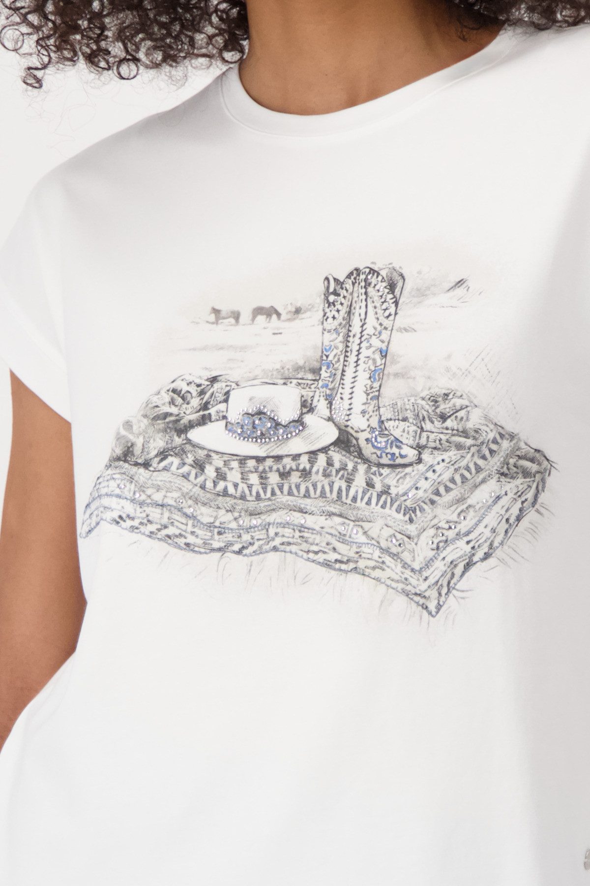 Monari T-shirt Shirt Cowboylaarzen