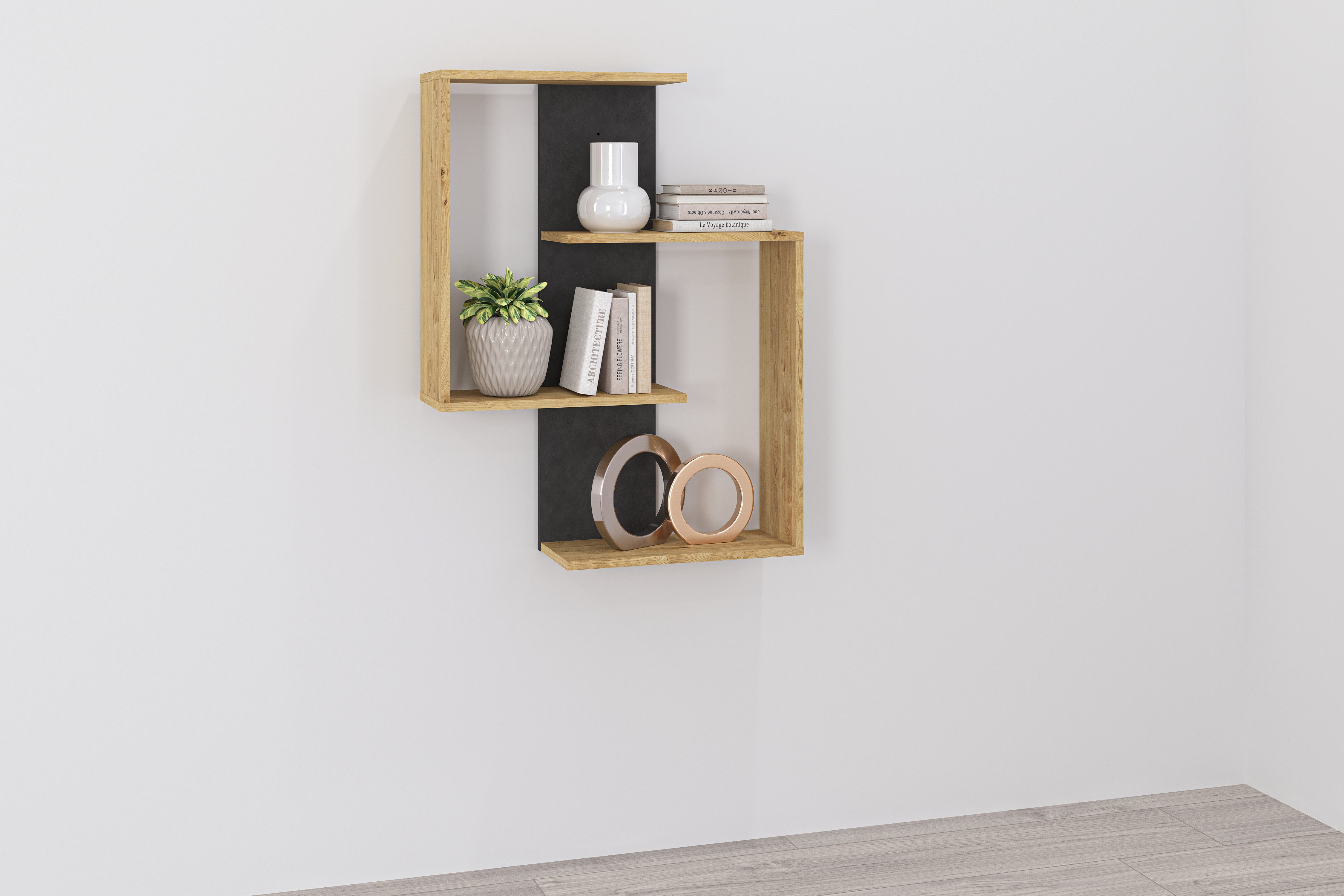 FMD Wandplank Kreta Wandrek met 4 planken