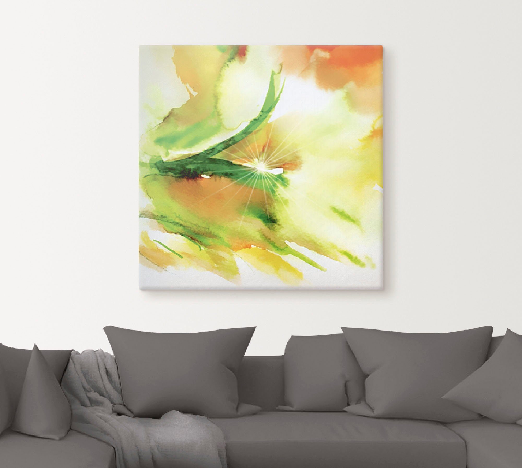 Artland Artprint op linnen Ochtendlicht gespannen op een spieraam
