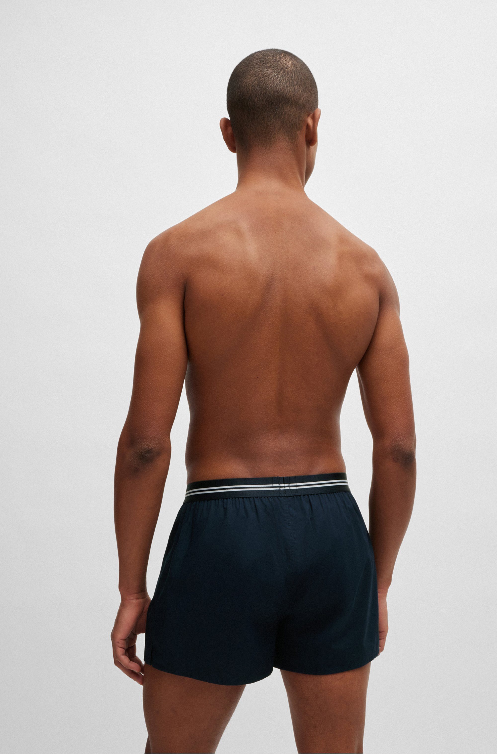 BOSS Boxershort 3P WOVEN BOXER met opening met knop (3 stuks)