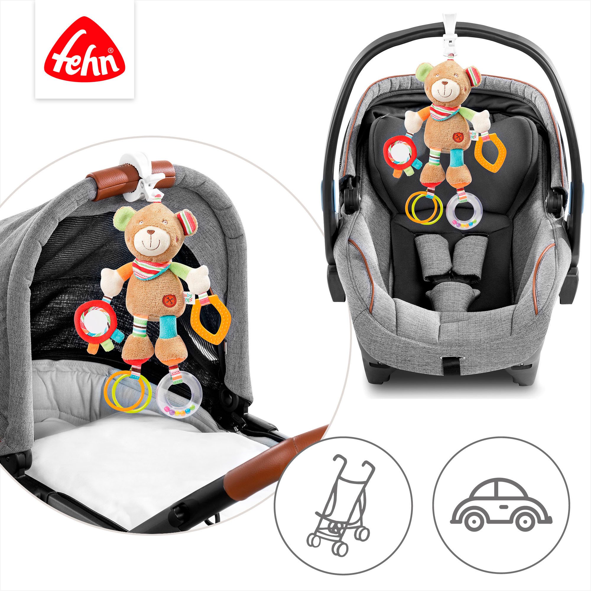 Fehn Grijpspeeltje Classic Stars, Activity-teddy