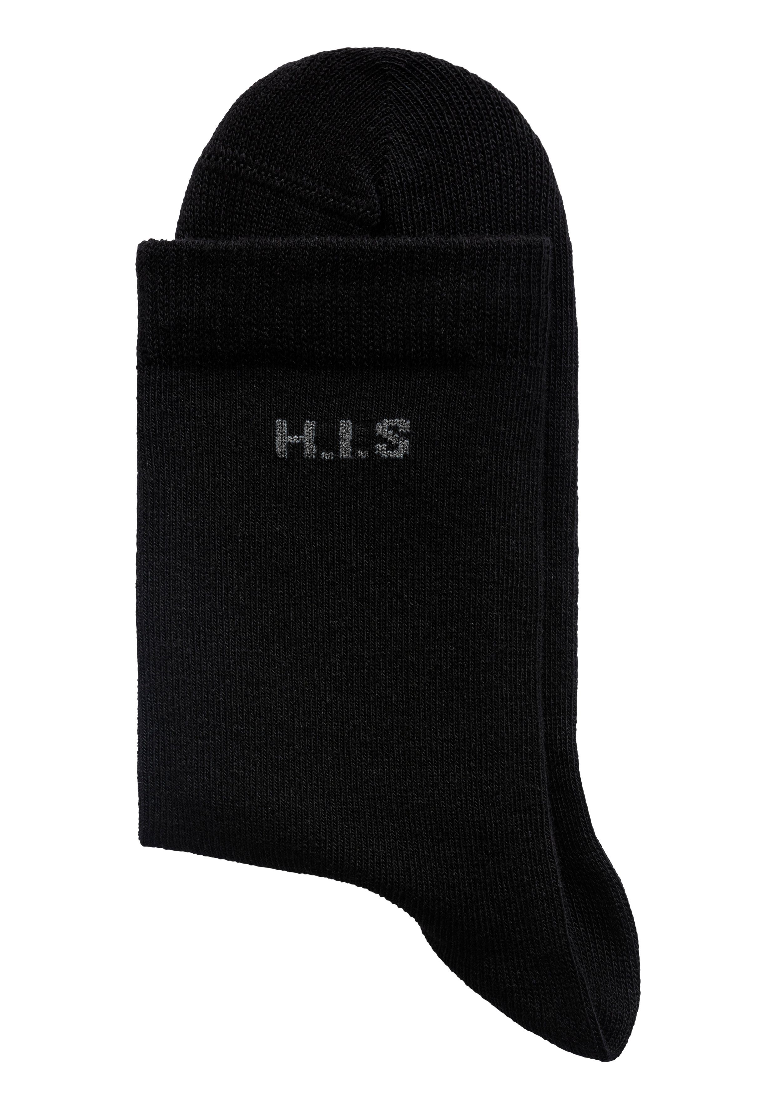 H.I.S Sokken met ingebreid logo (set, 16 paar)