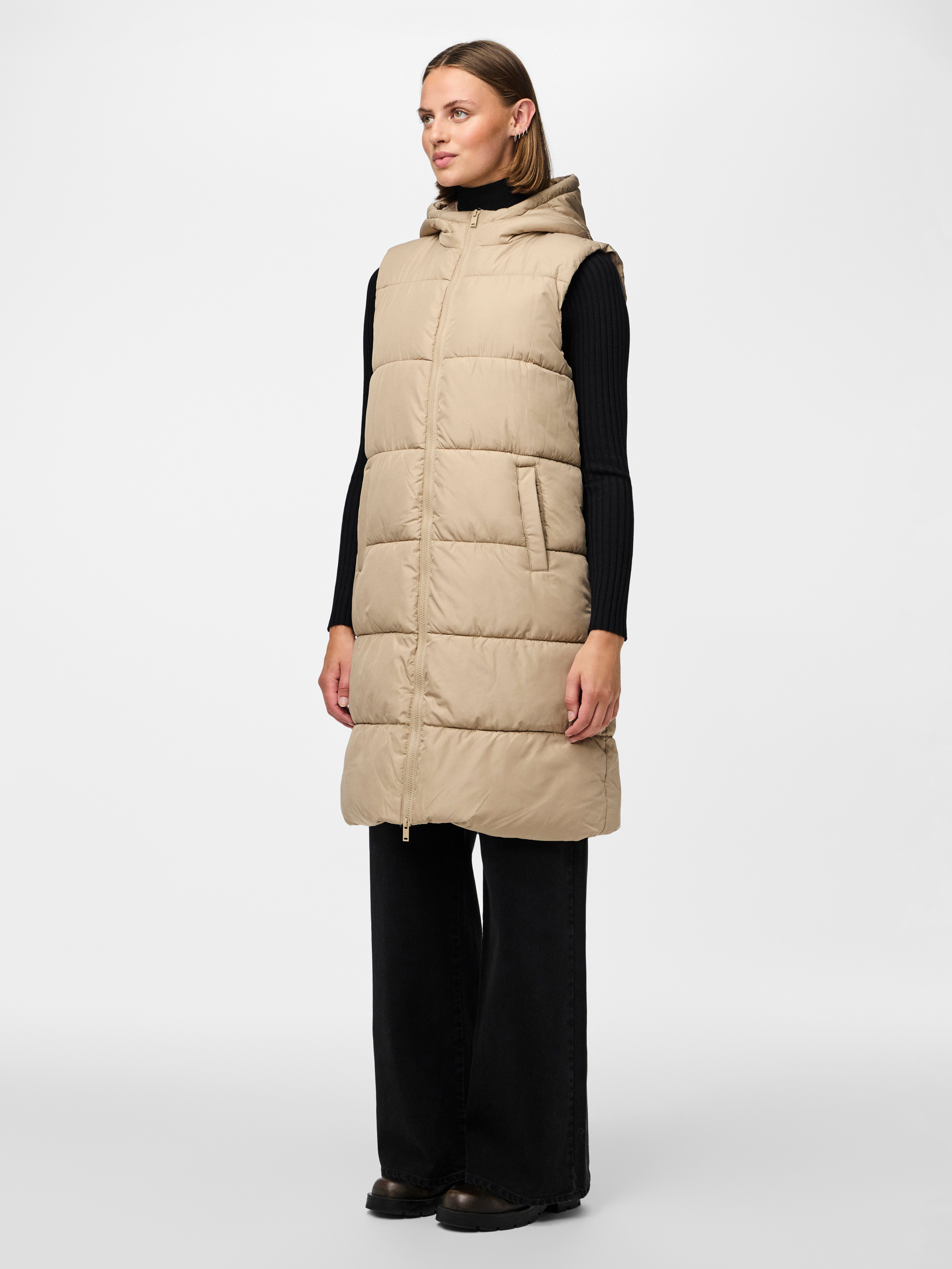 pieces Bodywarmer PCBEE NEW LONG PUFFER VEST NOOS BC
