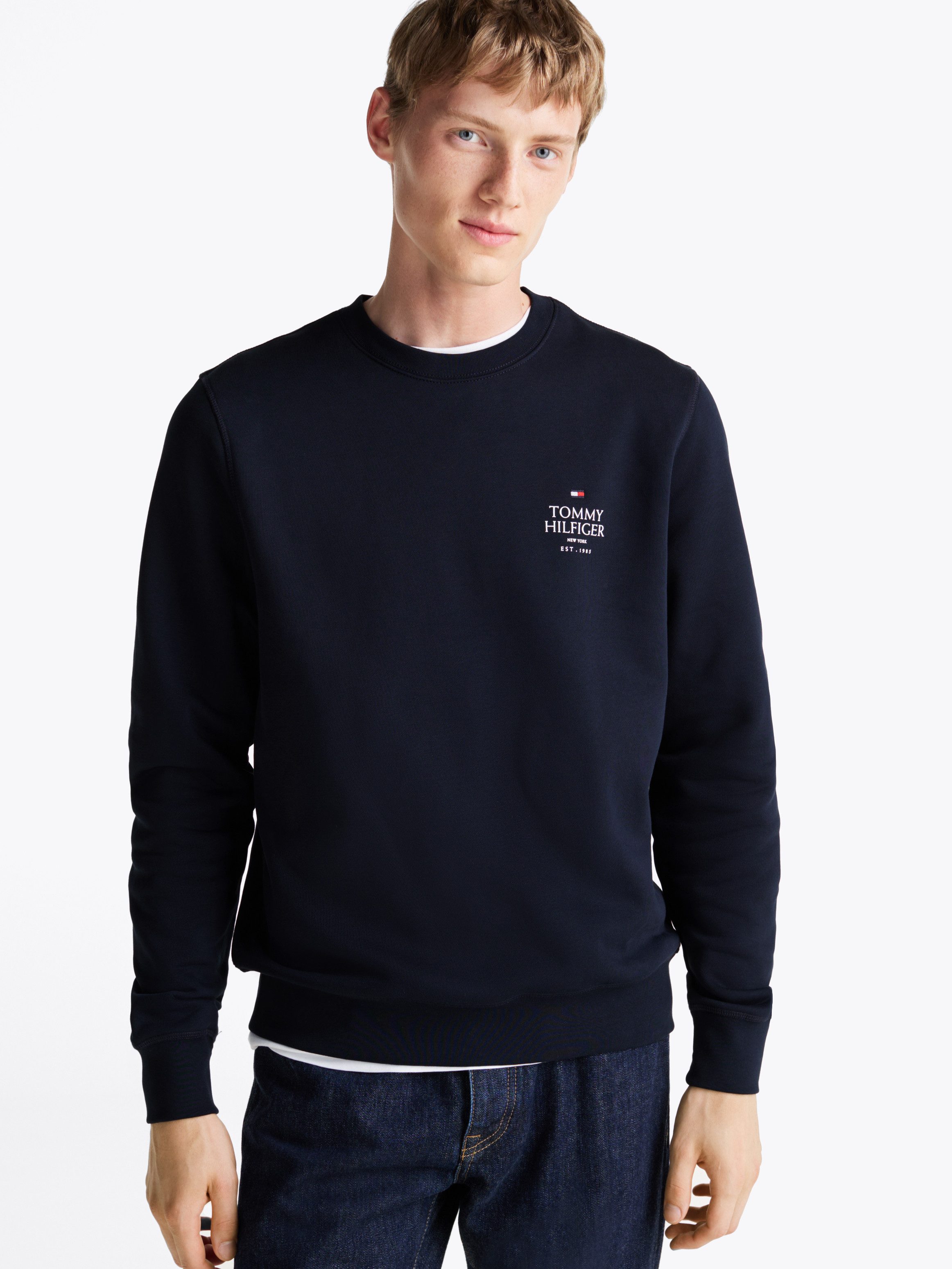 Tommy Hilfiger Sweatshirt HILFIGER STACK SWEATSHIRT heren sweaters maat XXL blauw