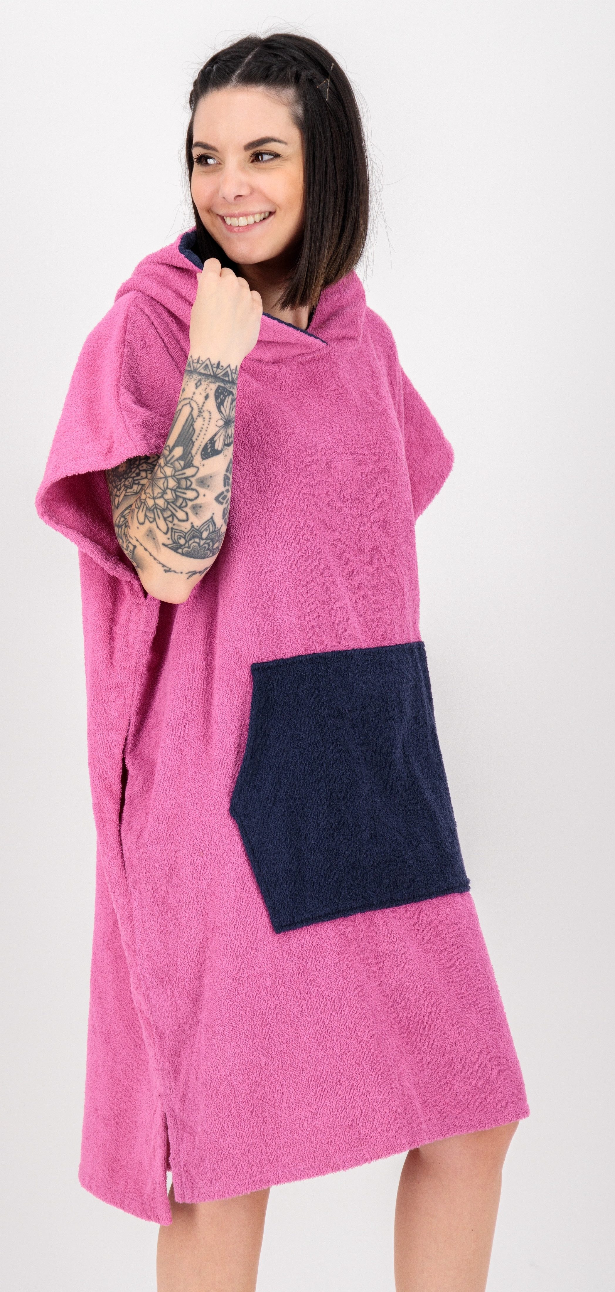 DEPROC Active Poncho Badponcho PARLEE BEACH Badponcho met grote kangoeroezak en binnenzak