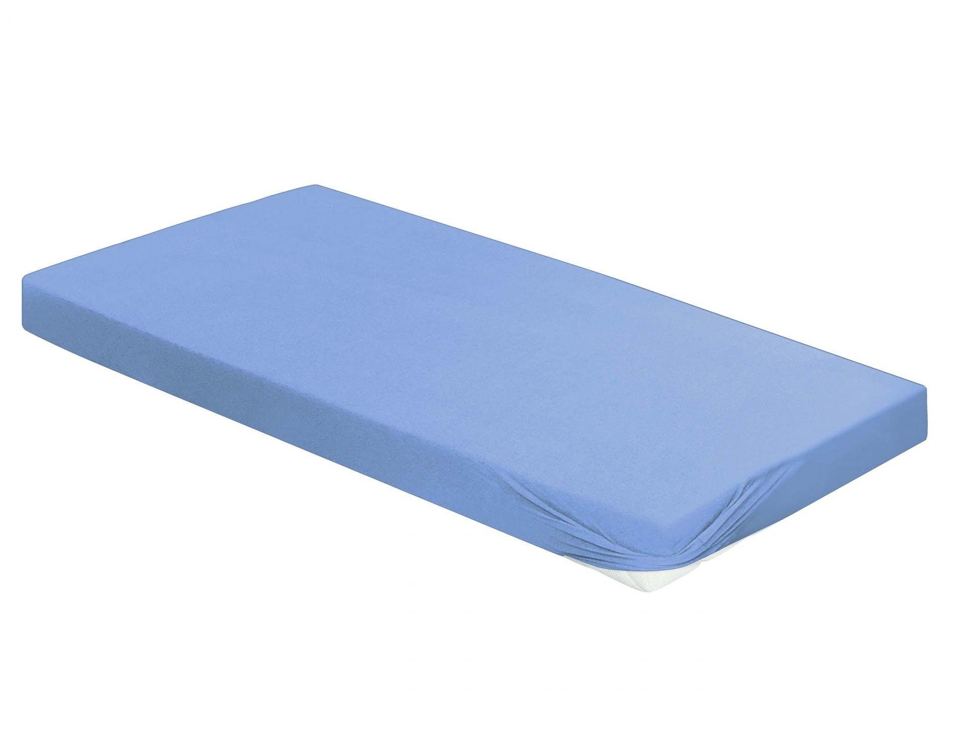 Irisette Hoeslaken Neptun 5 (1 stuk) hoeslakens maat 150 cm x 200 cm blauw