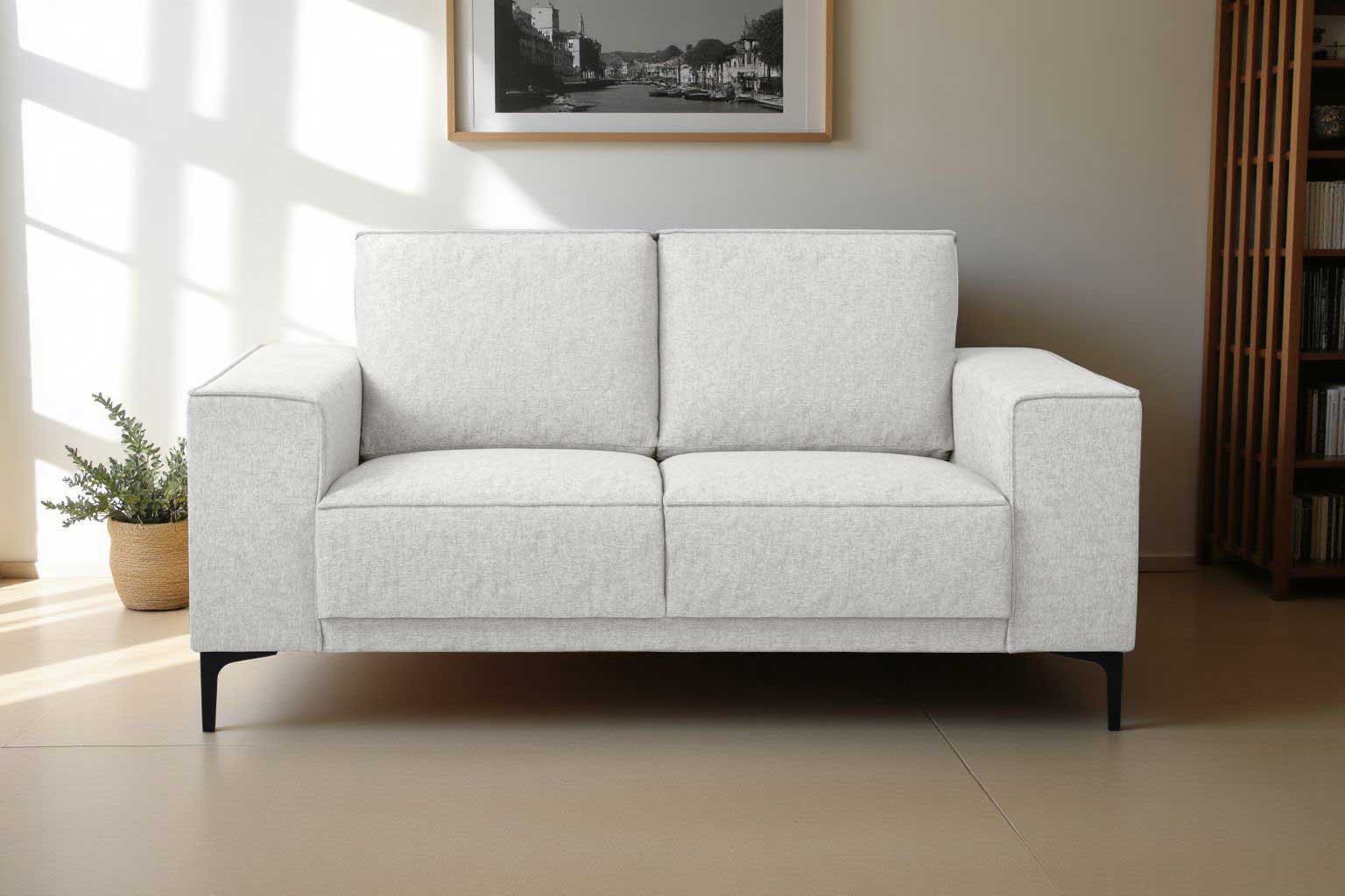 Places of Style 2-zitsbank Compact bank Oland, structuur, platweefsel, luxe microvezel, bouclé