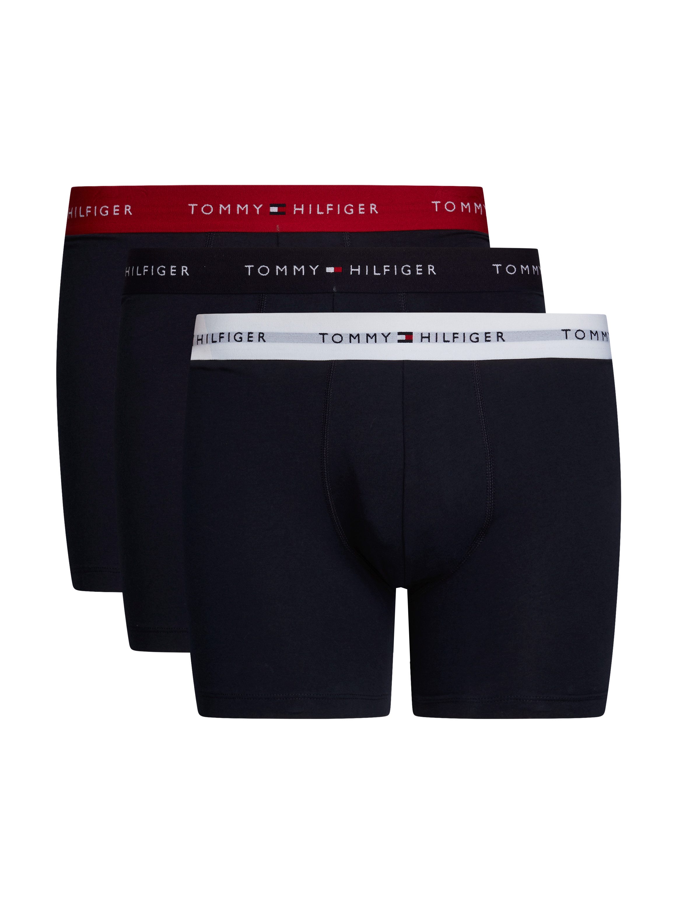 Tommy Hilfiger Underwear Boxershort 3P BOXER BRIEF WB met contrasterende logo-band (3 stuks)