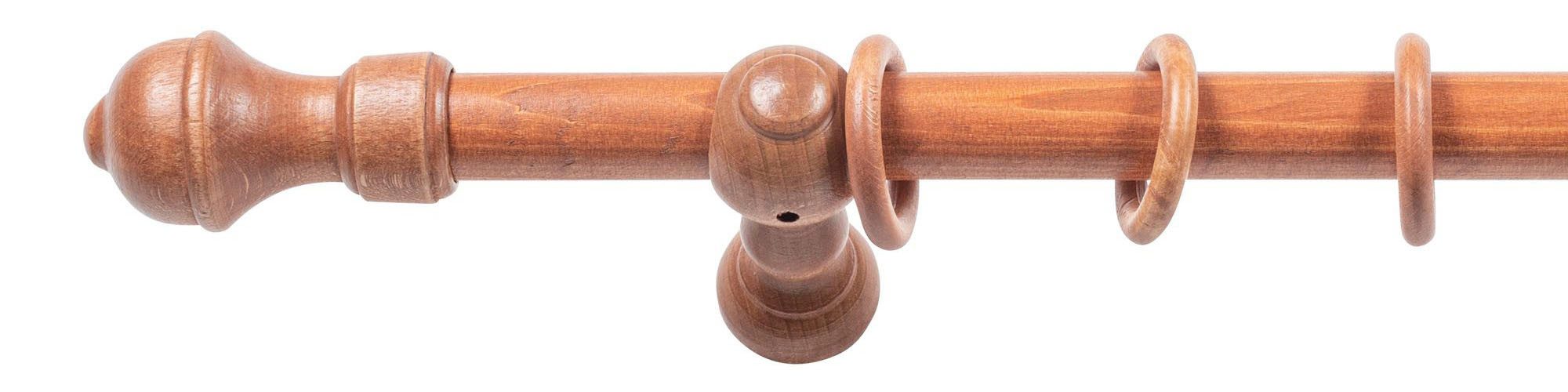 SN DECO GROUP Gordijnroede Ares 28 mm, hout, verschillende lengtes en kleuren, compleet set