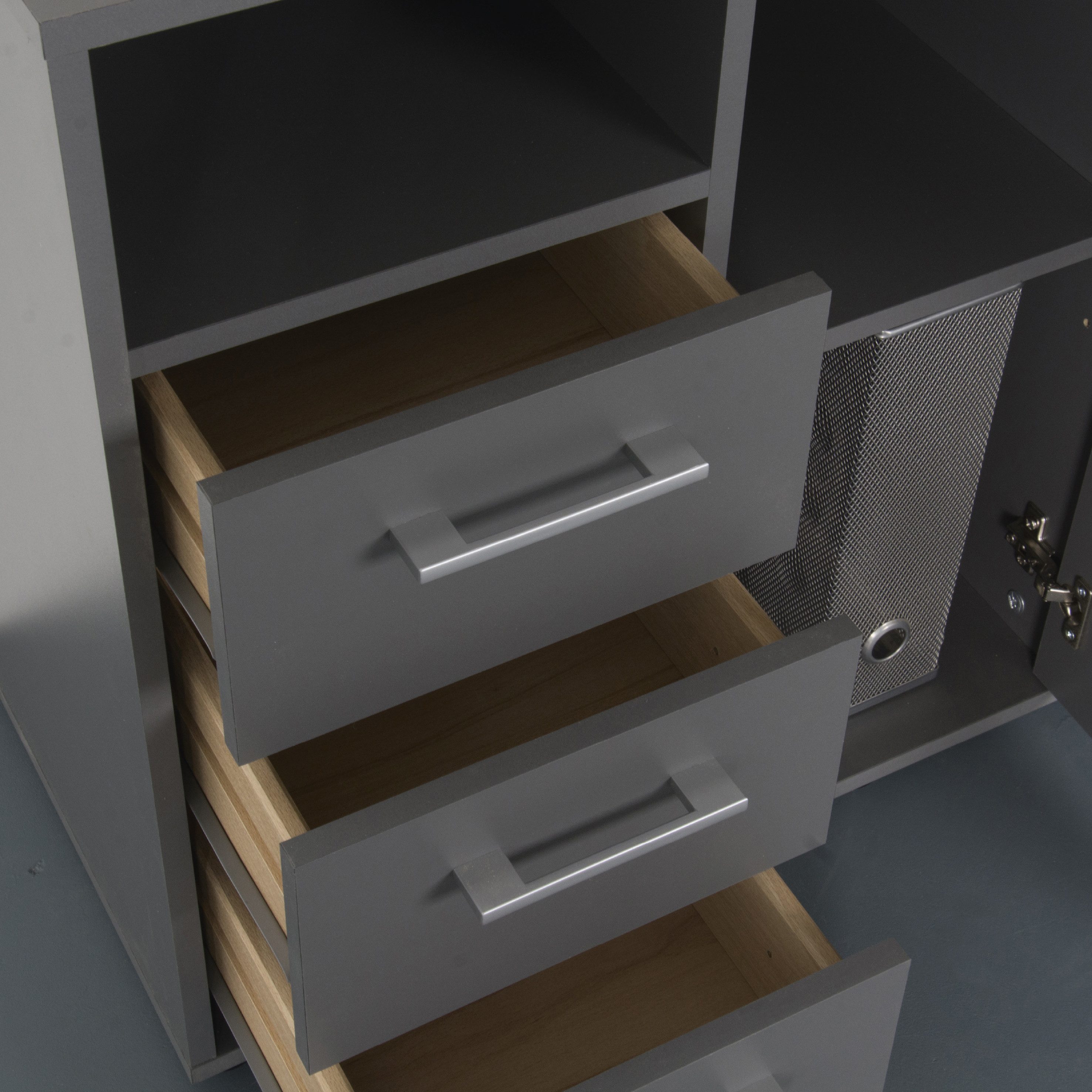 VOGL Möbelfabrik Bureau 1246 mit schwenkbarer Tischplatte draaibaar tafelblad, ruimtebesparend, made in germany