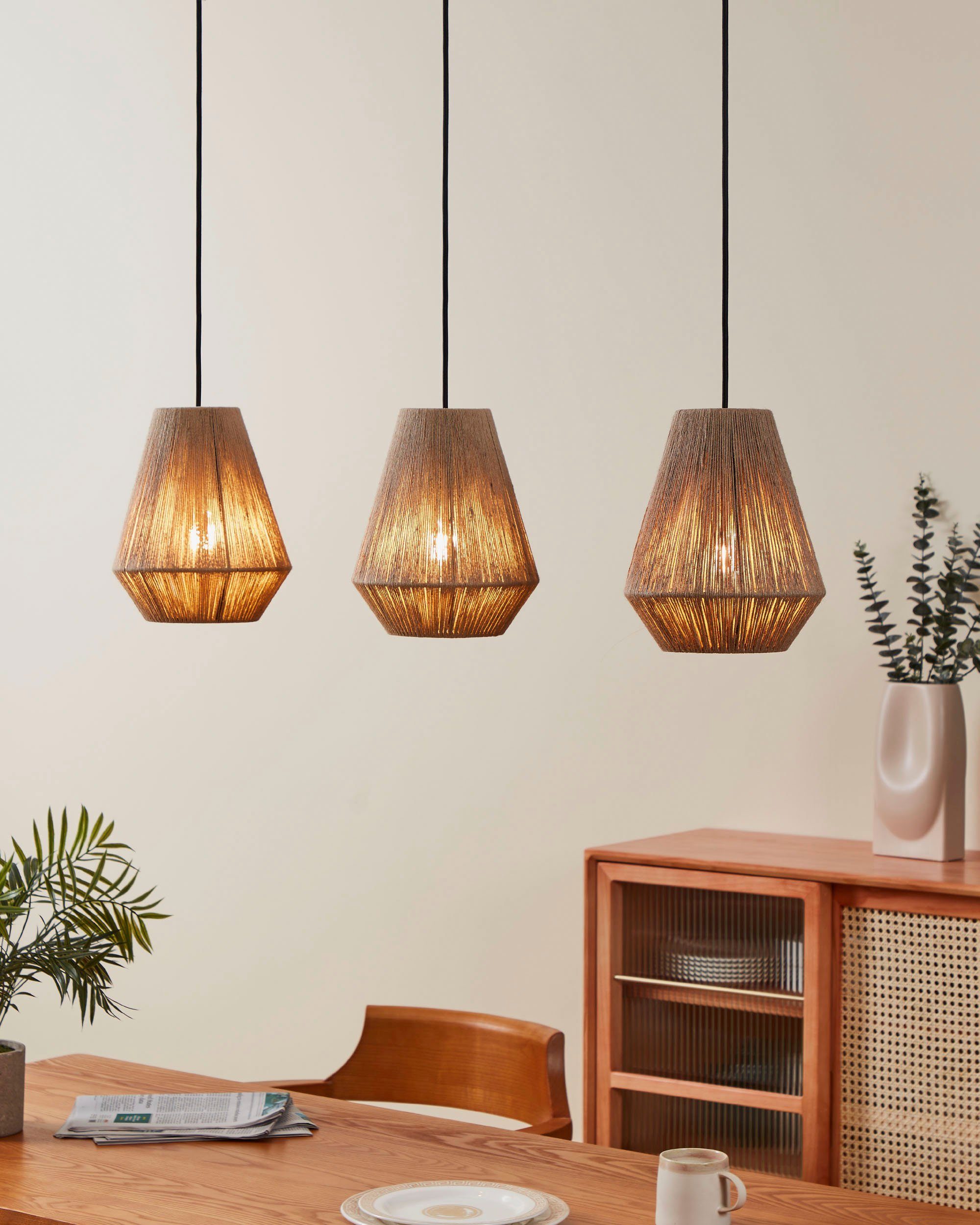 EGLO Hanglamp ALDERNEY Hanglamp, staal en textiel, E27, eetkamerlamp, lamp (1 stuk)