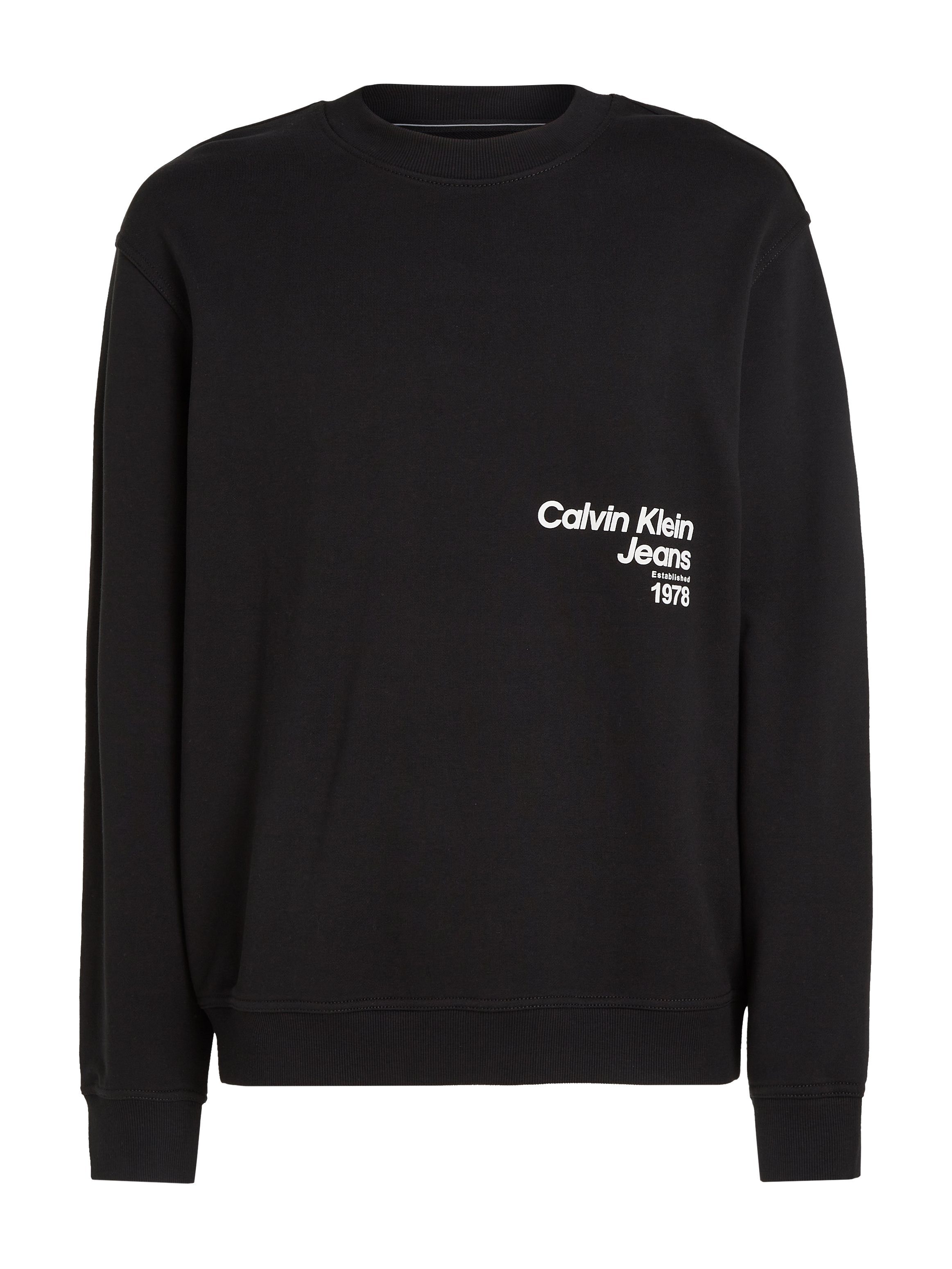 Calvin Klein Sweatshirt DIFFUSED LOGO CREW NECK