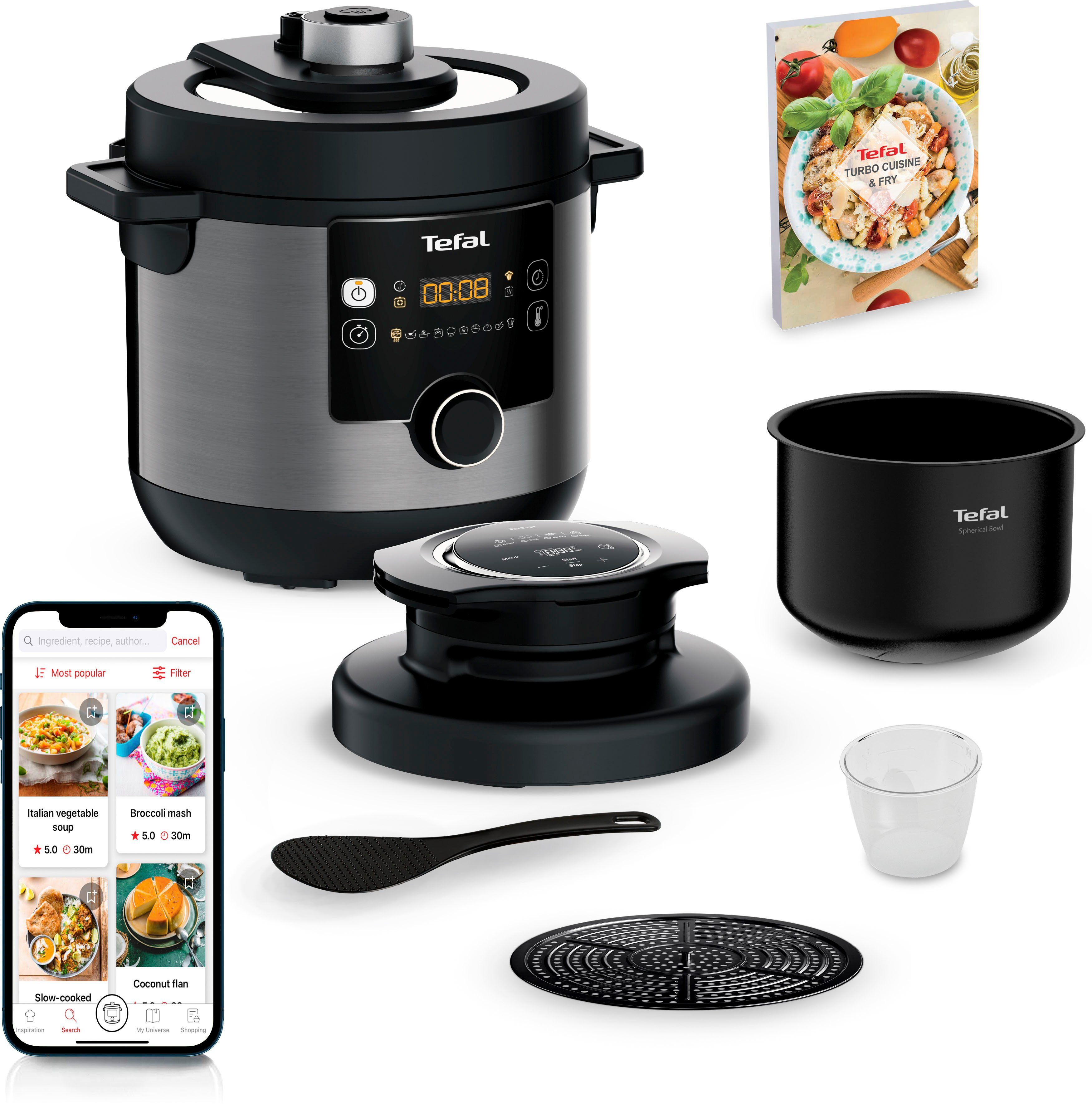 Tefal Multi-cooker CY7788 Turbo Cuisine & Fry Snelkookfunctie, 10 aut. kookprogramma's, 4...