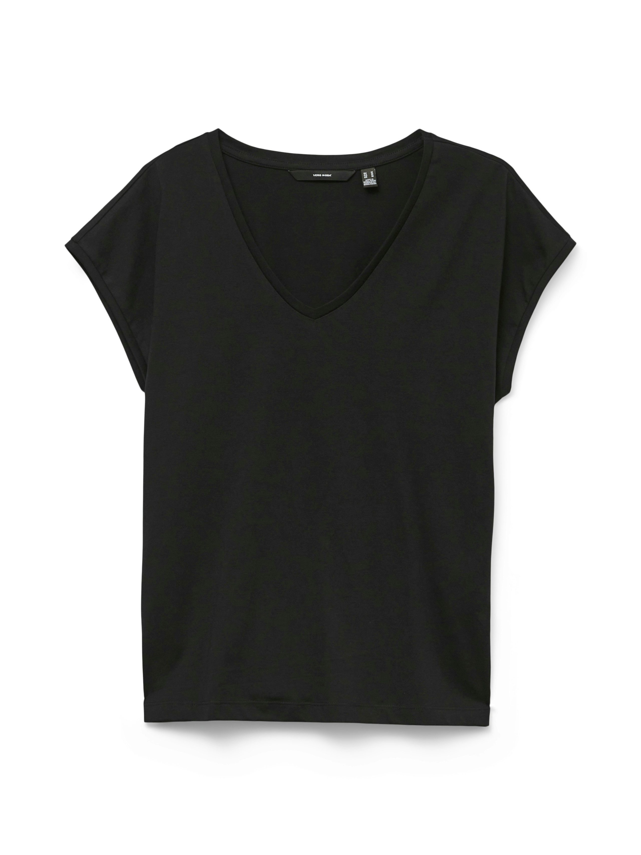 Vero Moda Shirt met korte mouwen VMLUNA SS V-NECK TEE JRS NOOS