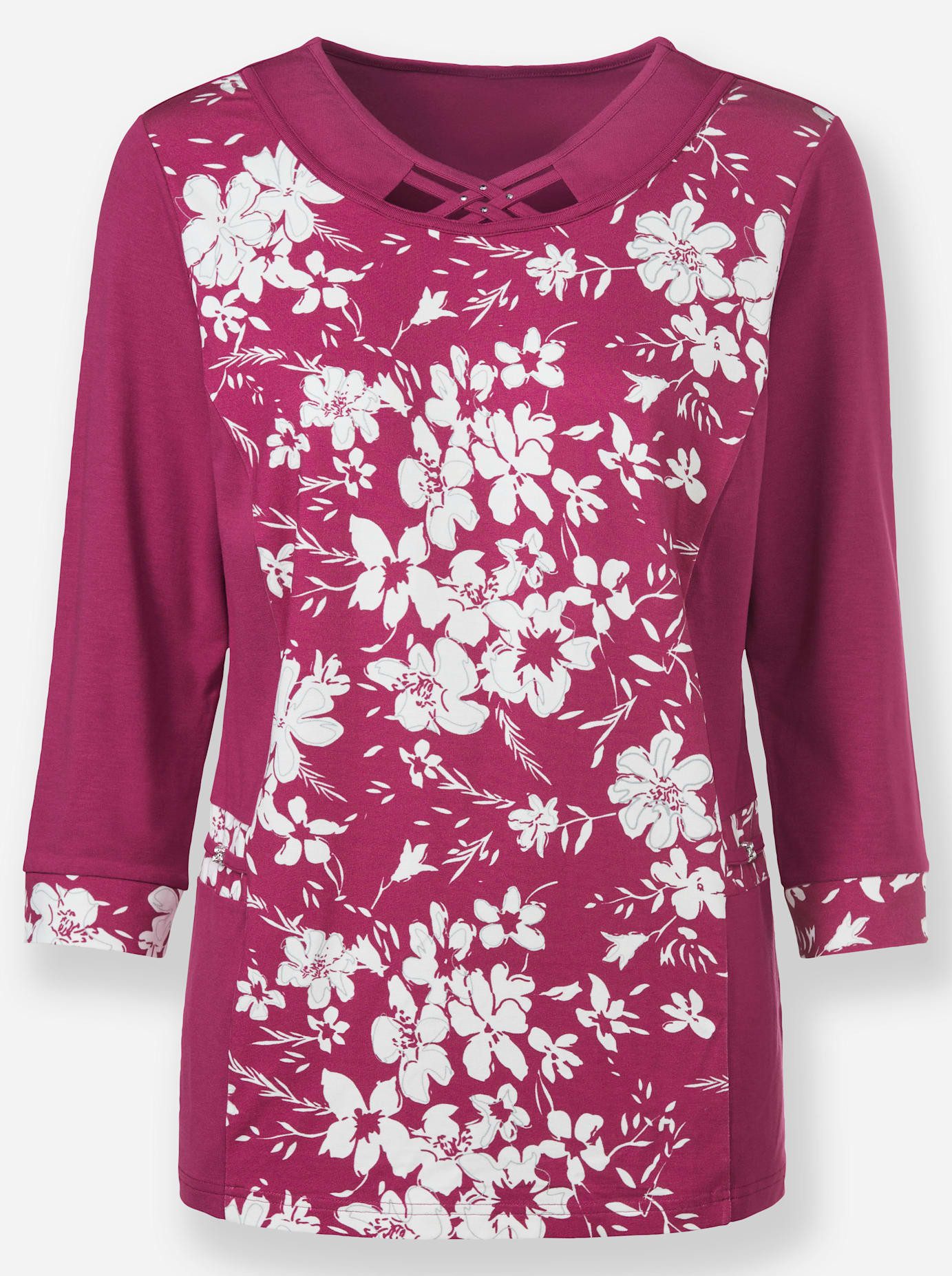 Classic Shirt met 3 4 mouwen Shirt (1-delig)