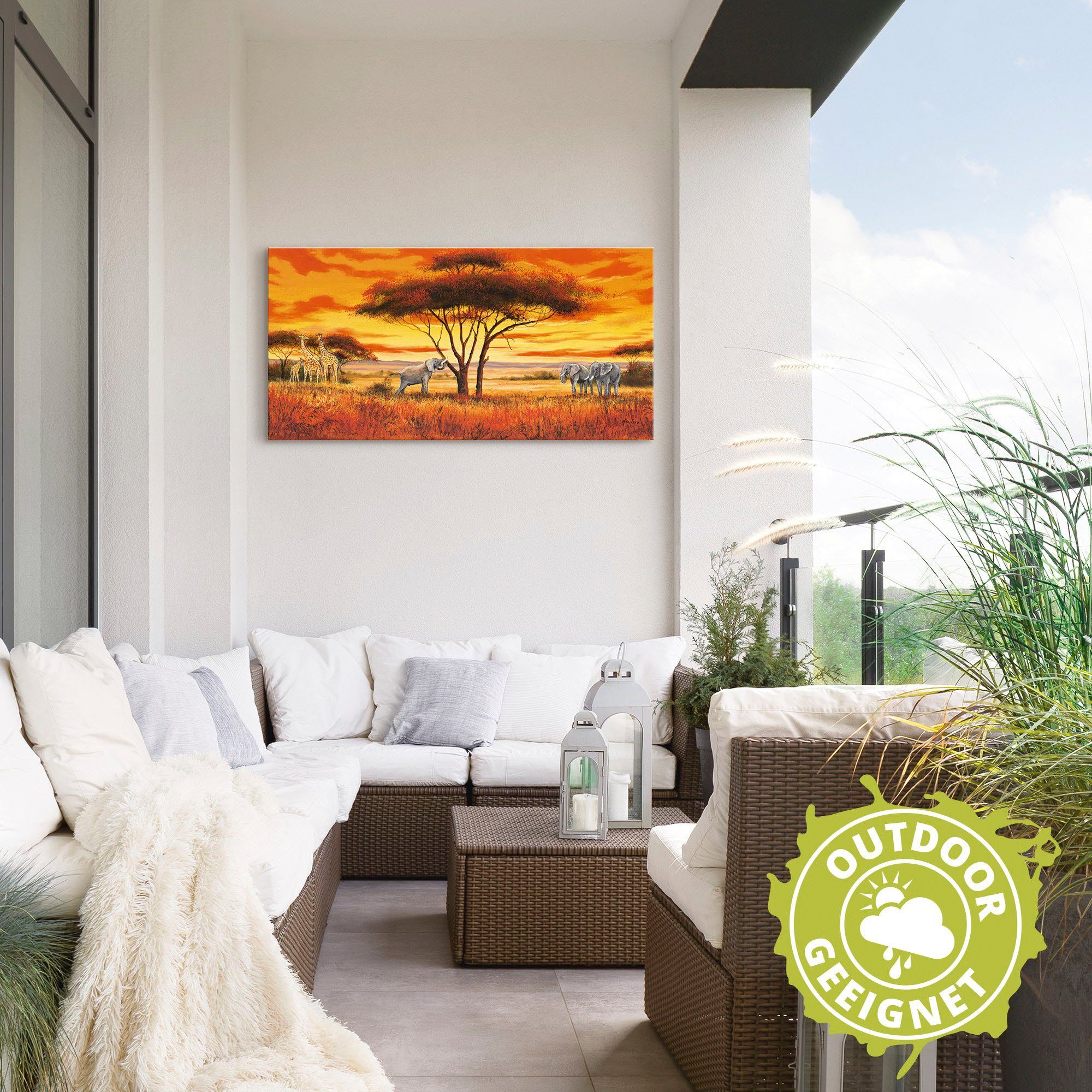 Artland Artprint Afrikaans landschap II als artprint van aluminium, artprint op linnen, muursticker, verschillende maten
