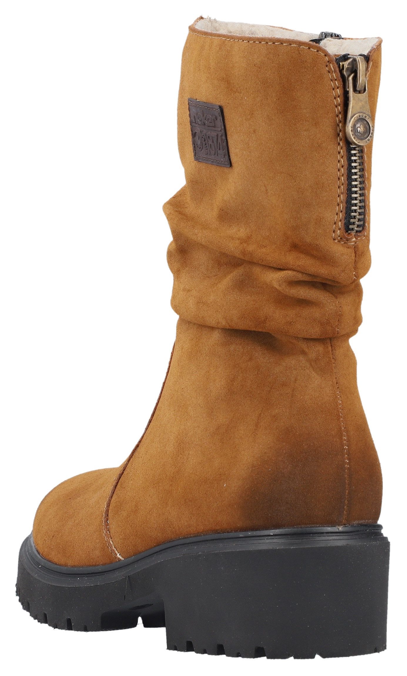 Rieker Winterlaarsjes winterlaarzen, profielzool, slouchy schacht, met binnenrits