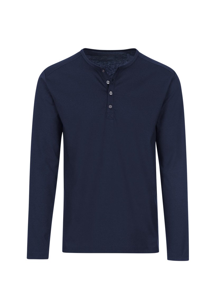 Trigema Longsleeve shirt met lange mouwen en knoopsluiting (1-delig)