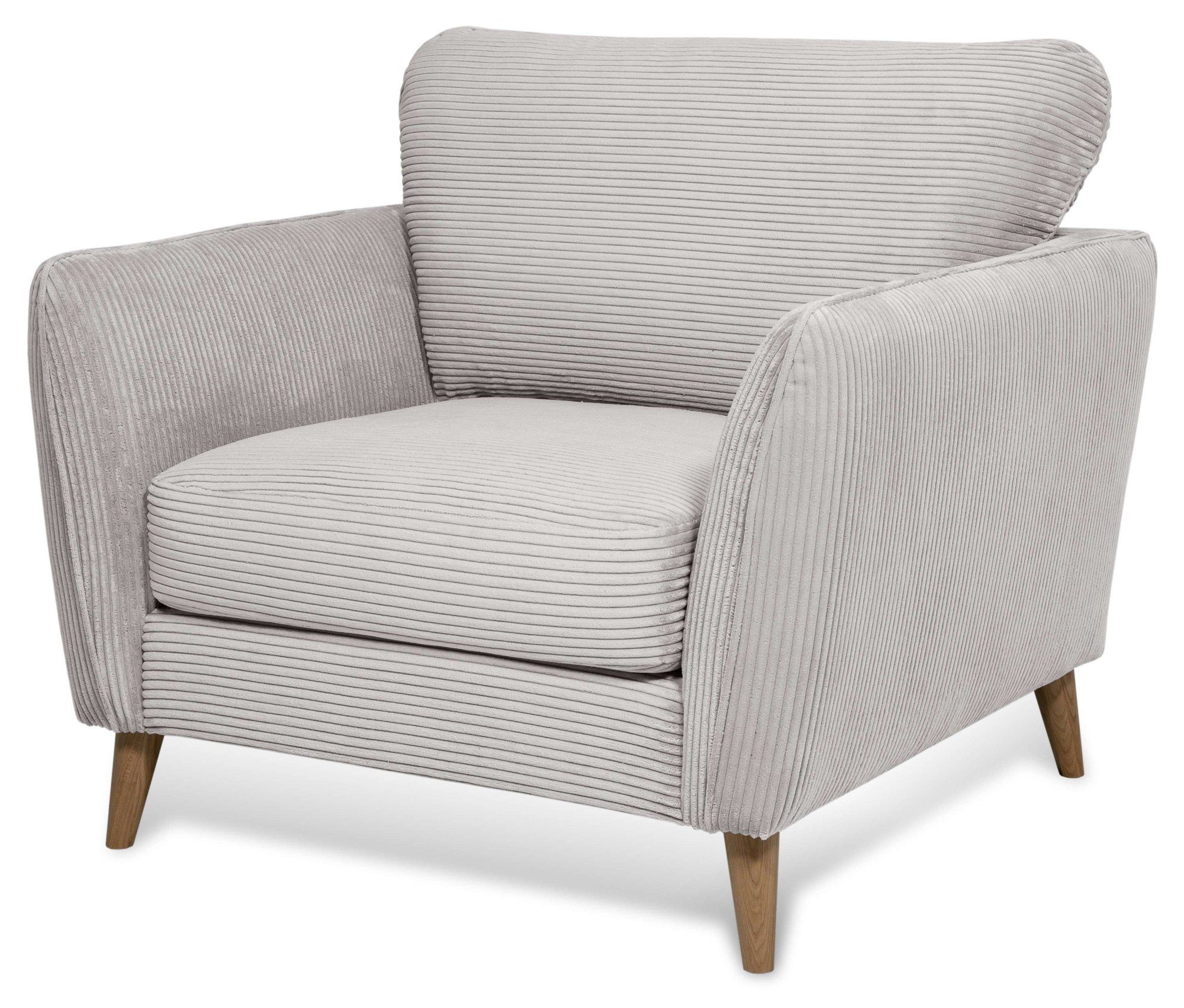 Home affaire Fauteuil Marseille Massief houten poten eiken, landhuisstijl, golfvering