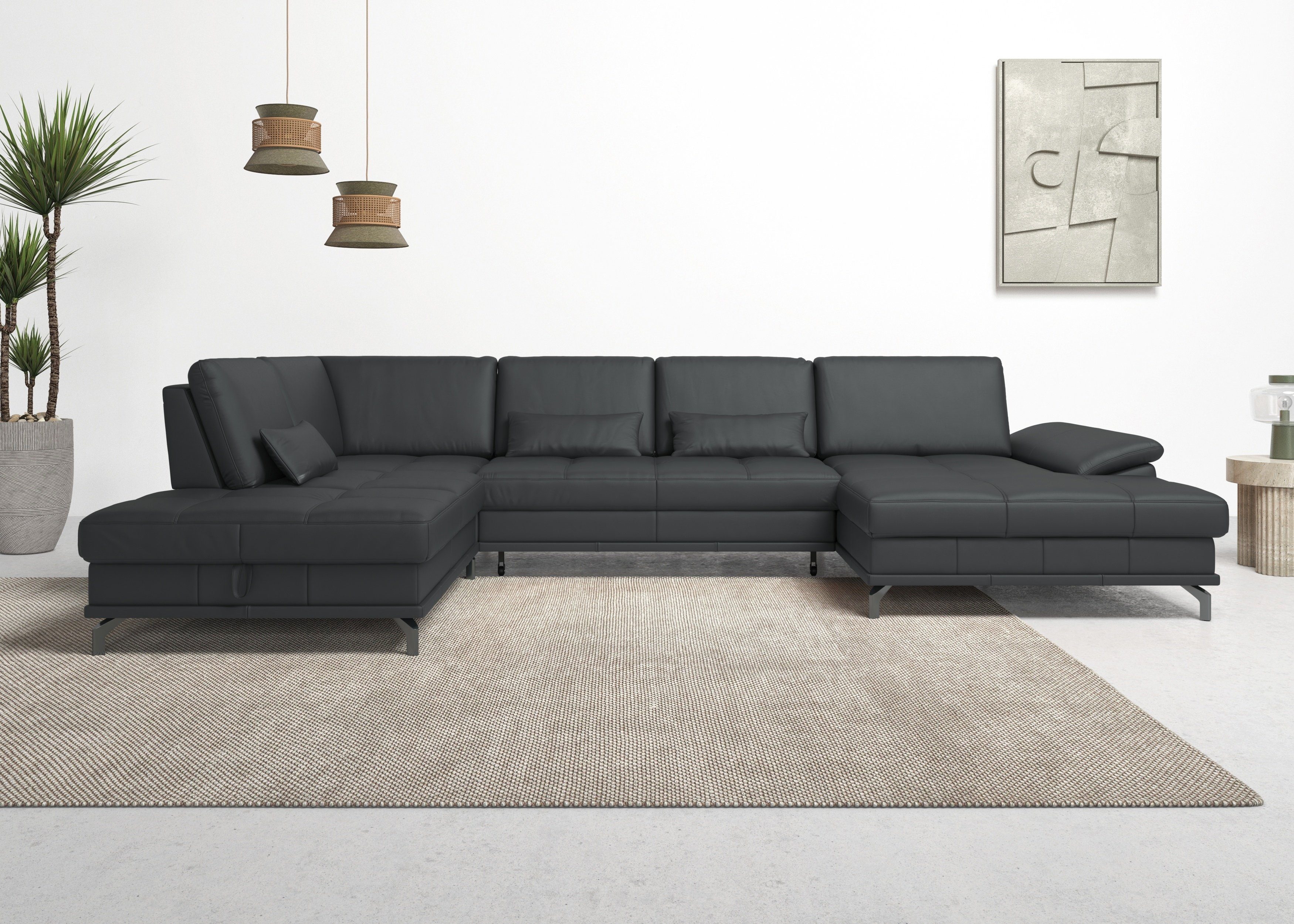 Places of Style Zithoek Costello U-vorm, met zitdiepteverstelling, armleuningverstelling en