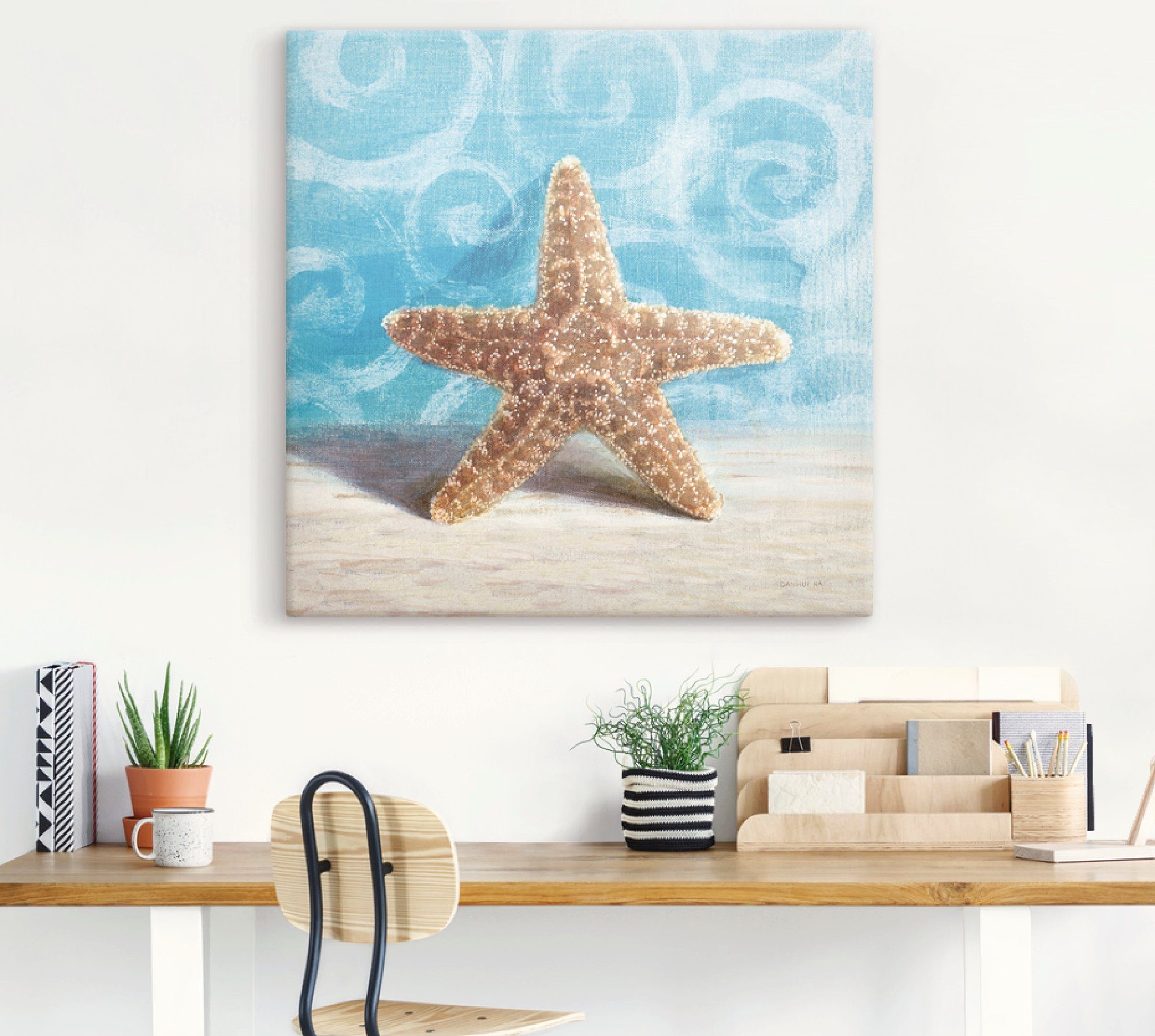 Artland Artprint op linnen Cadeaus van de zee III gespannen op een spieraam