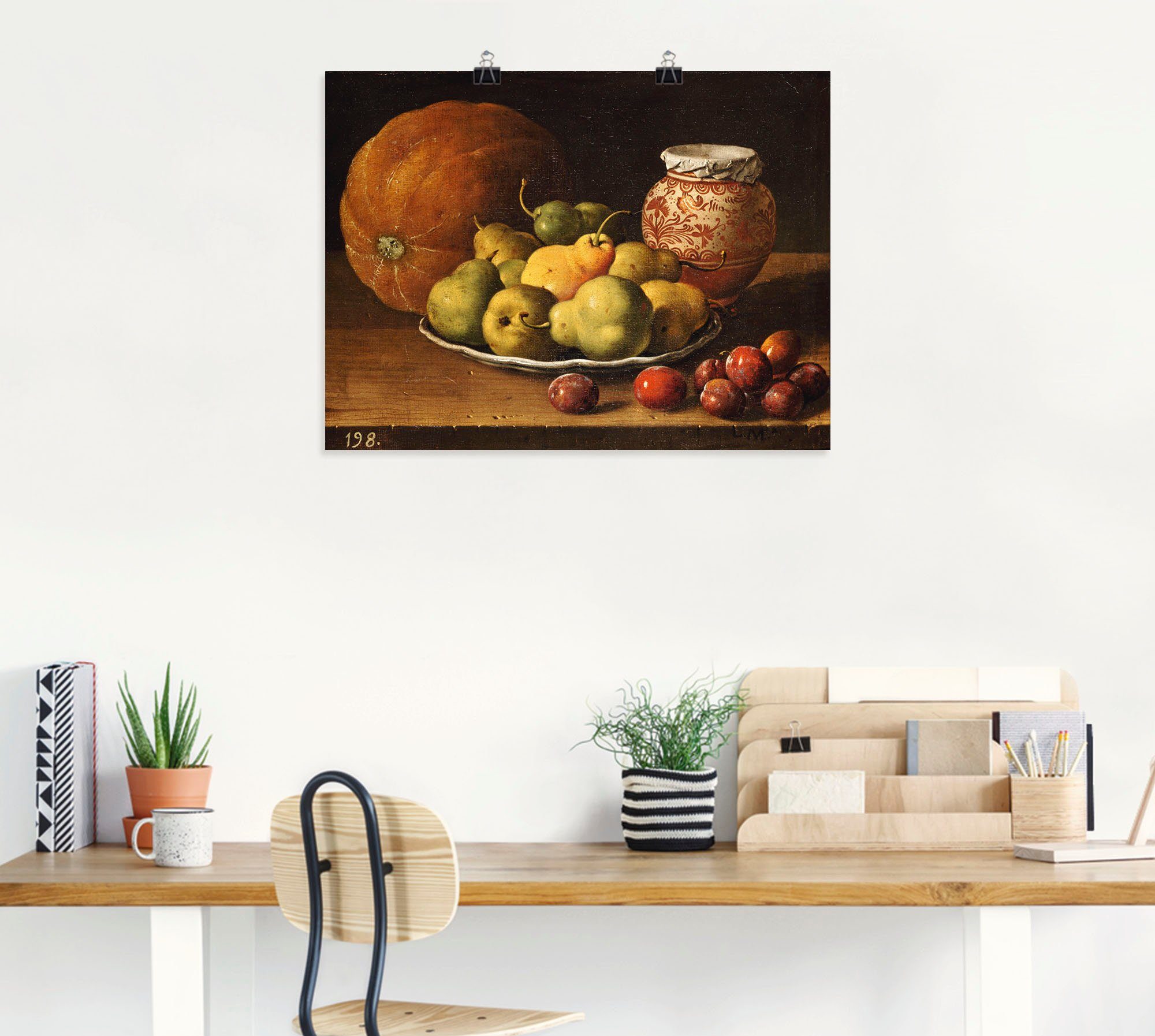 Artland Artprint Stilleven met peren en pruimen. als artprint op linnen, muursticker of poster in verschillende maten