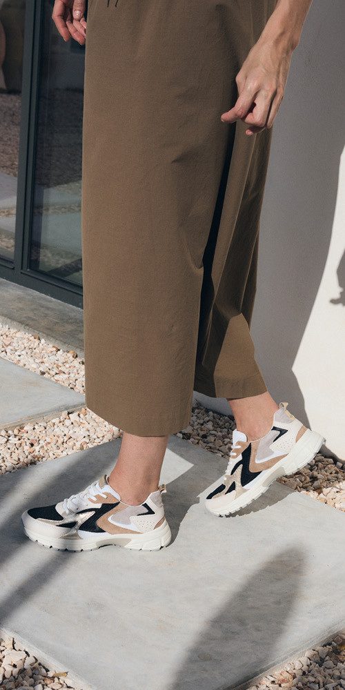Gabor Sneakers met sleehak Florence , vrijetijdsschoen, lage schoen, veterschoen in comfortwijdte g (= breed)