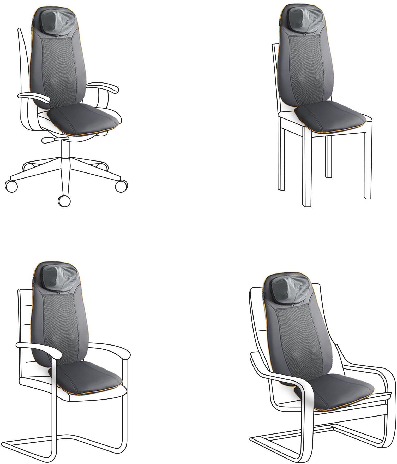 Medisana Shiatsu-massagekussen MCN 88930 3 massagezones, nekmassage, rode licht-/warmtefunctie, wasbare hoes