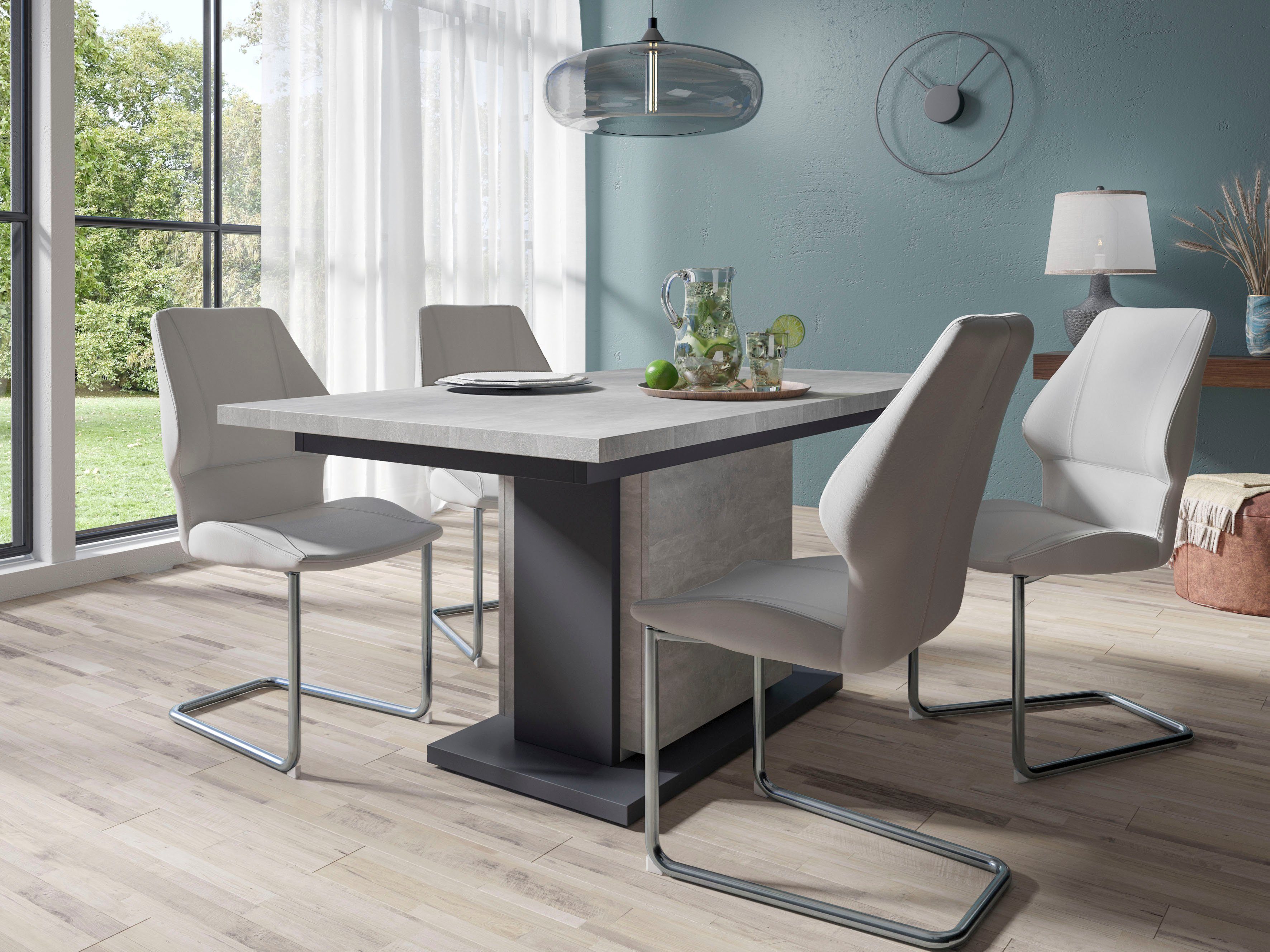 byLIVING Eettafel met uittrekfunctie, in 2 breedten 140-190 cm of 160-215 cm