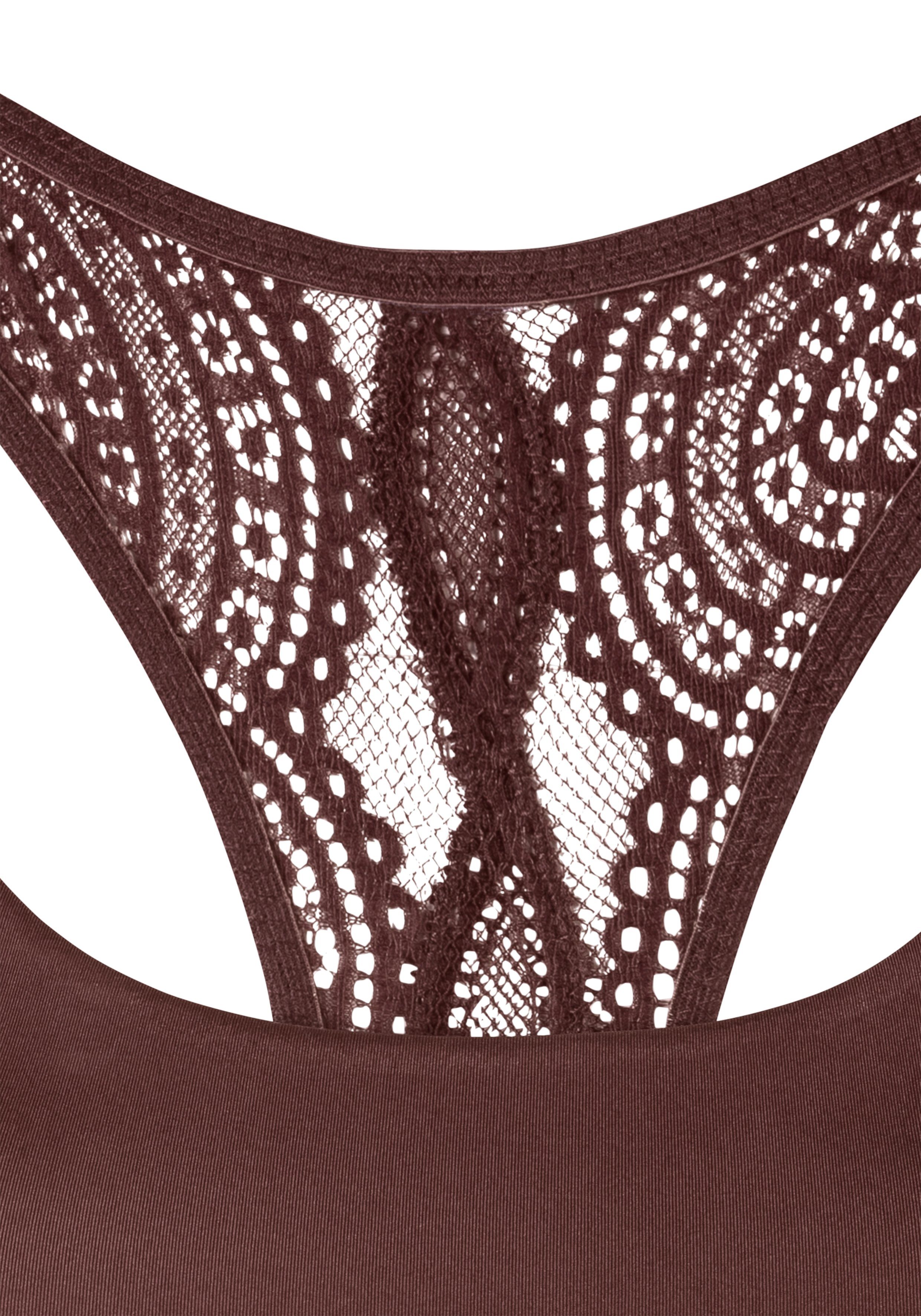 Lascana Bustier met racerback en fijne kant