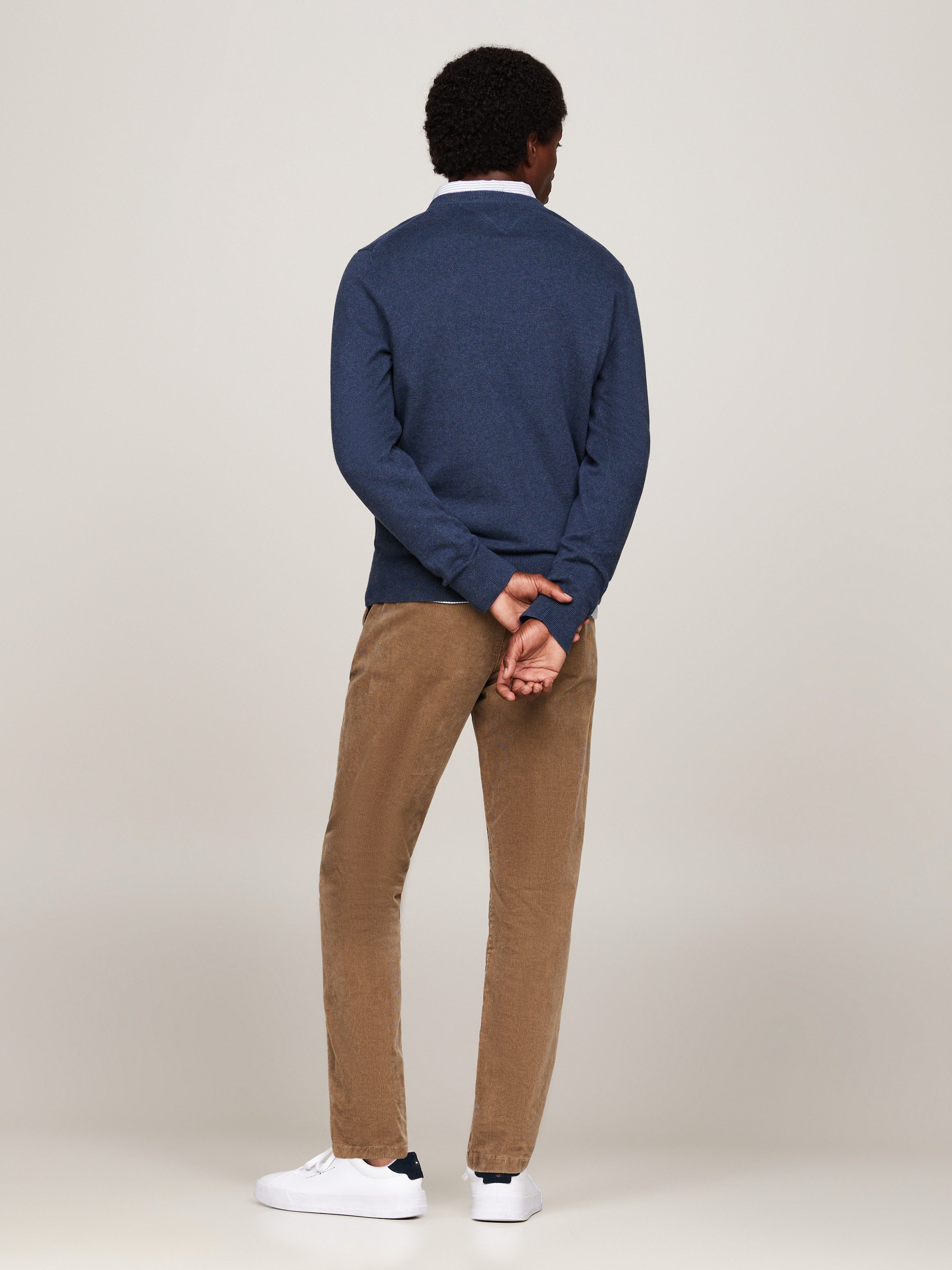 Tommy Hilfiger Trui met V-hals PIMA ORG CTN CASHMERE V NECK