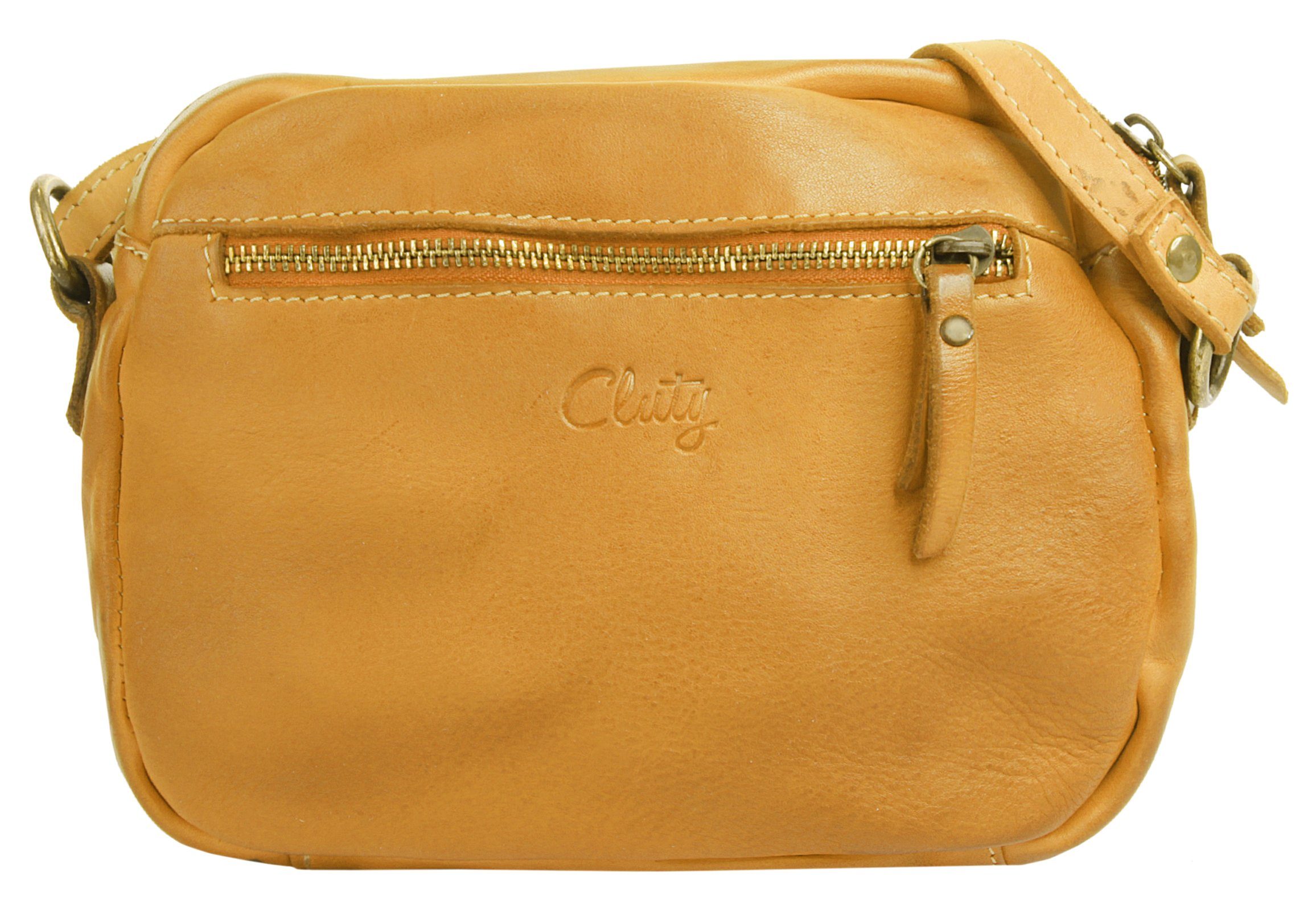 Cluty Schoudertas echt leer, made in italy
