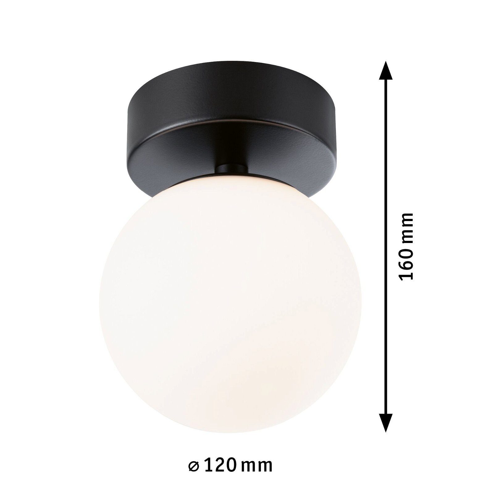 Paulmann Led-plafondlamp Selection Bathroom Gove IP44 3000K 5W Satin, Glas/Metaal (1 stuk)