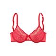s.oliver red label beachwear beugel-bh lienne van gebloemde kant in transparante look roze