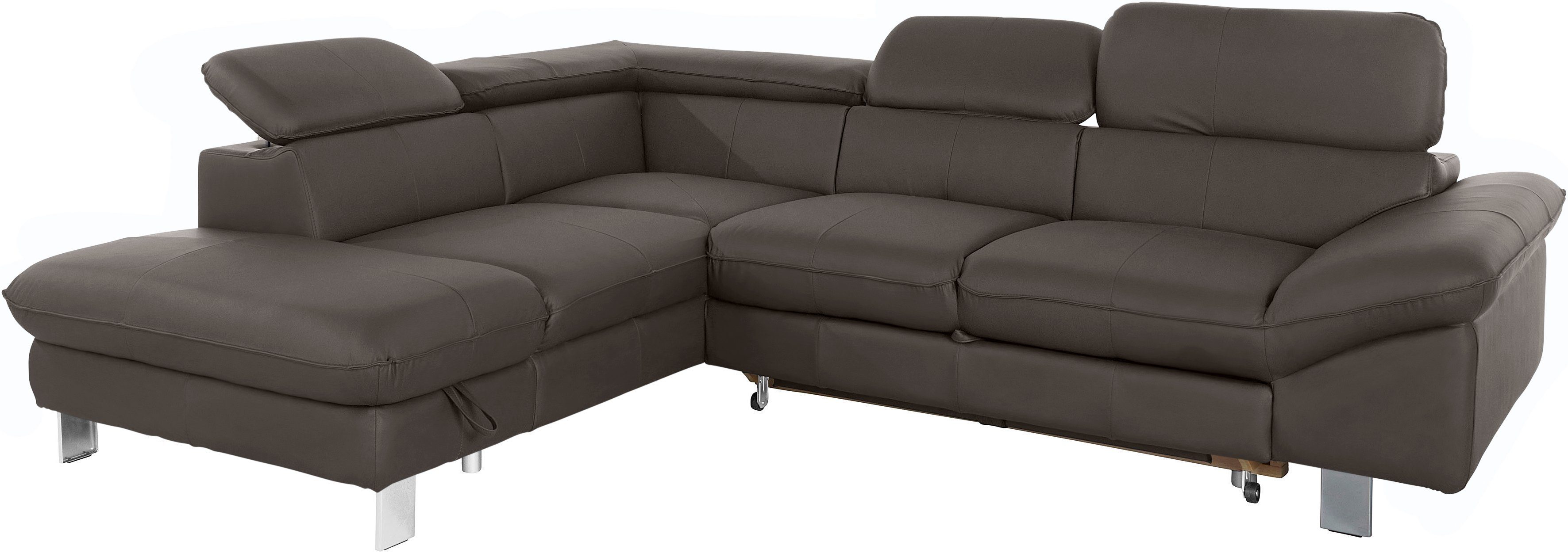 COTTA Hoekbank Driver L-vorm met verstelbaar hoofdeind, naar keuze met slaapfunctie & bedkist