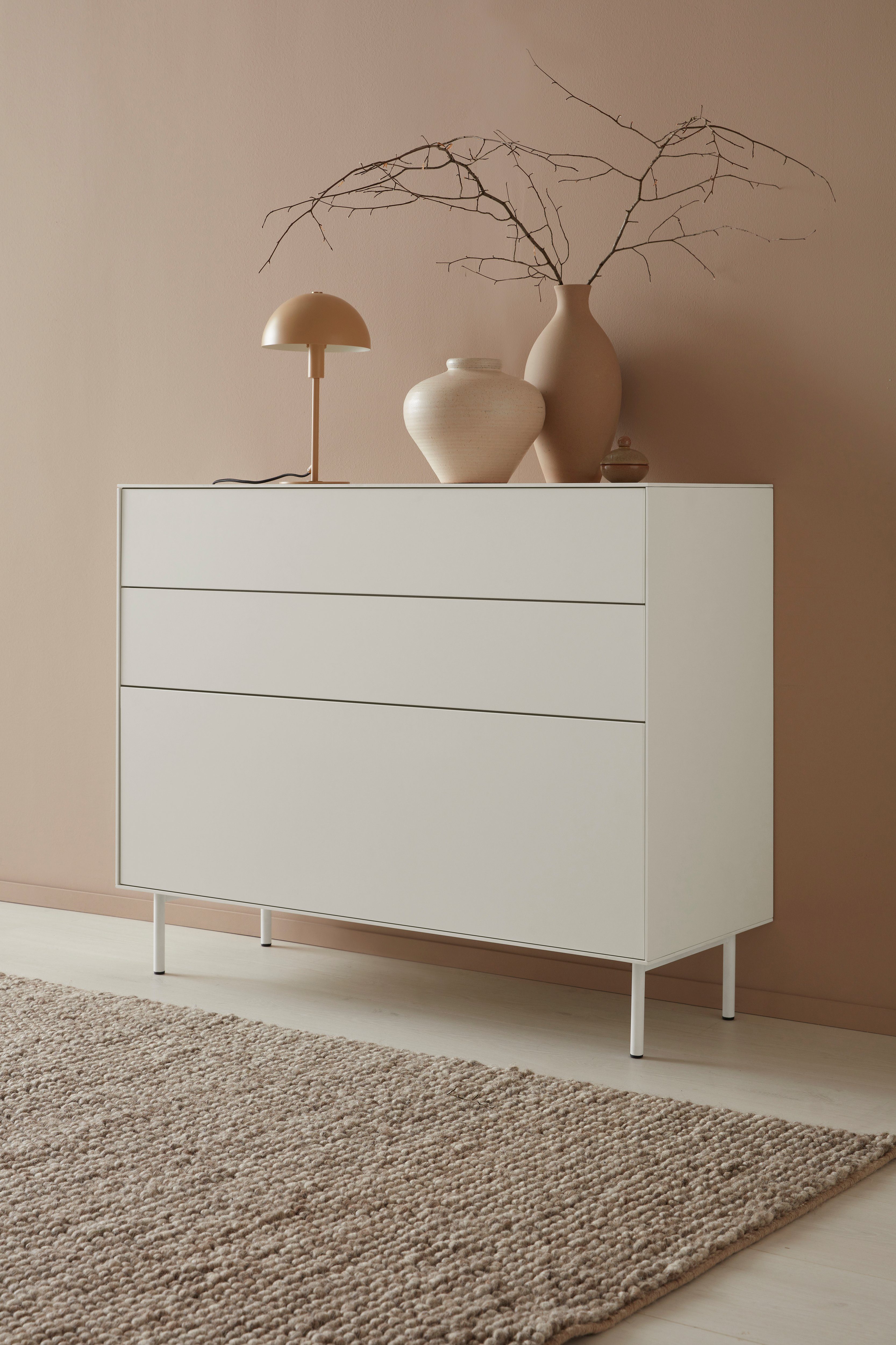 LeGer Home by Lena Gercke Dressoir Essentials Breedte: 112 cm, MDF gelakt, push-to-open-functie dressoirs wit