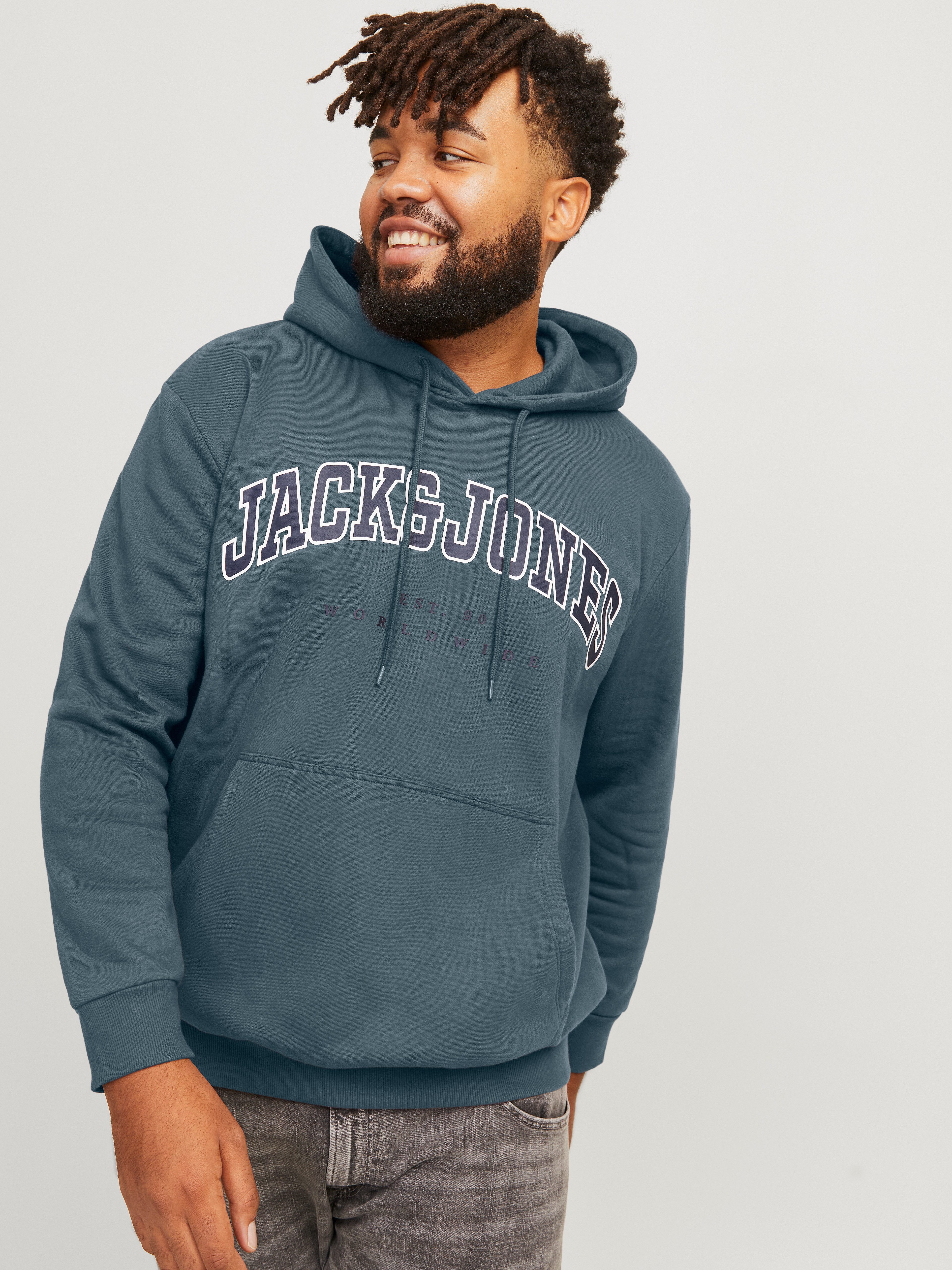 Jack & Jones PlusSize Hoodie JJECALEB VARSITY SWEAT HOOD NOOS PLS