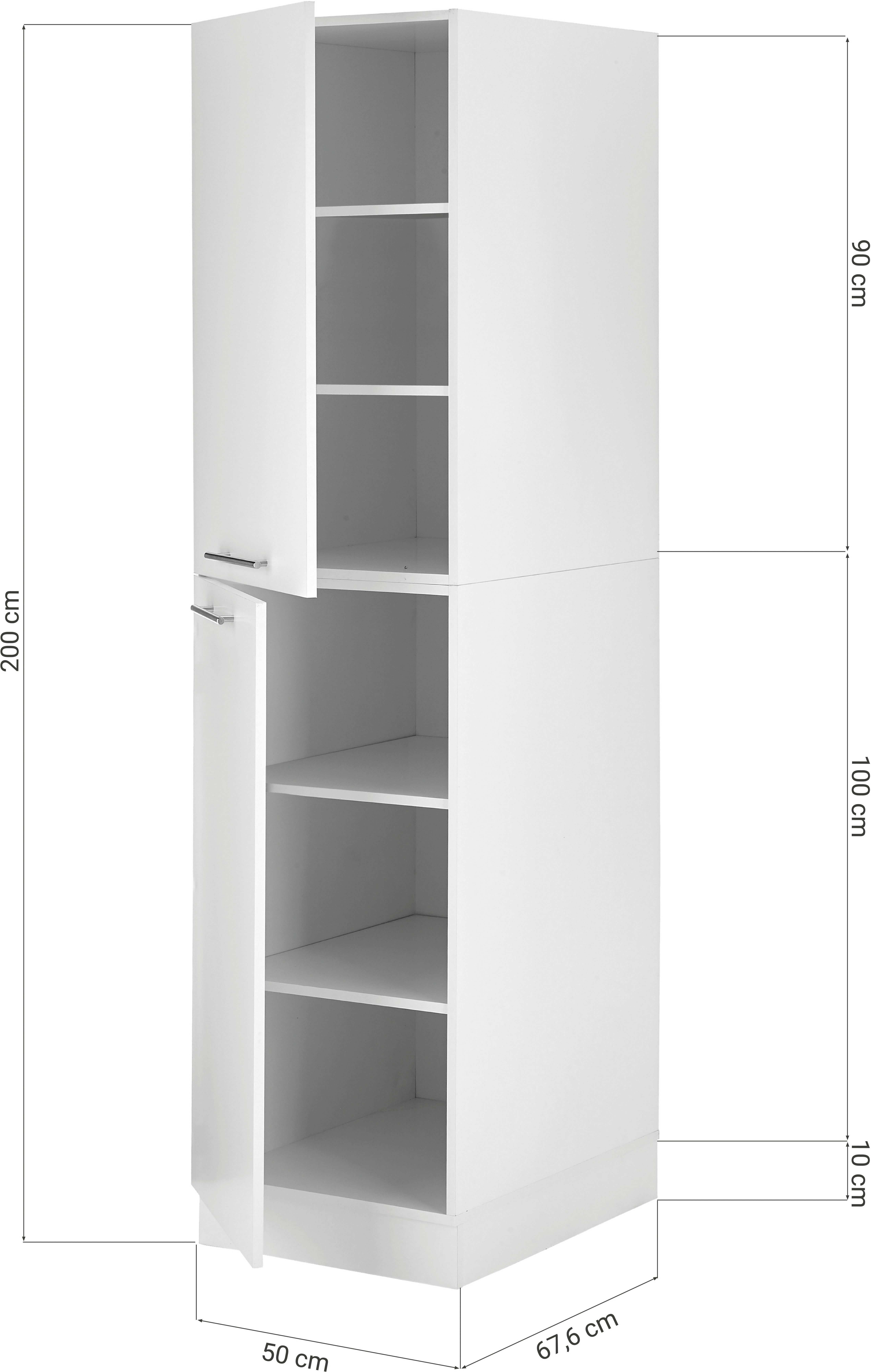RESPEKTA Hoge kast Clara (h x b x d) 200 x 50 x 67,6 cm