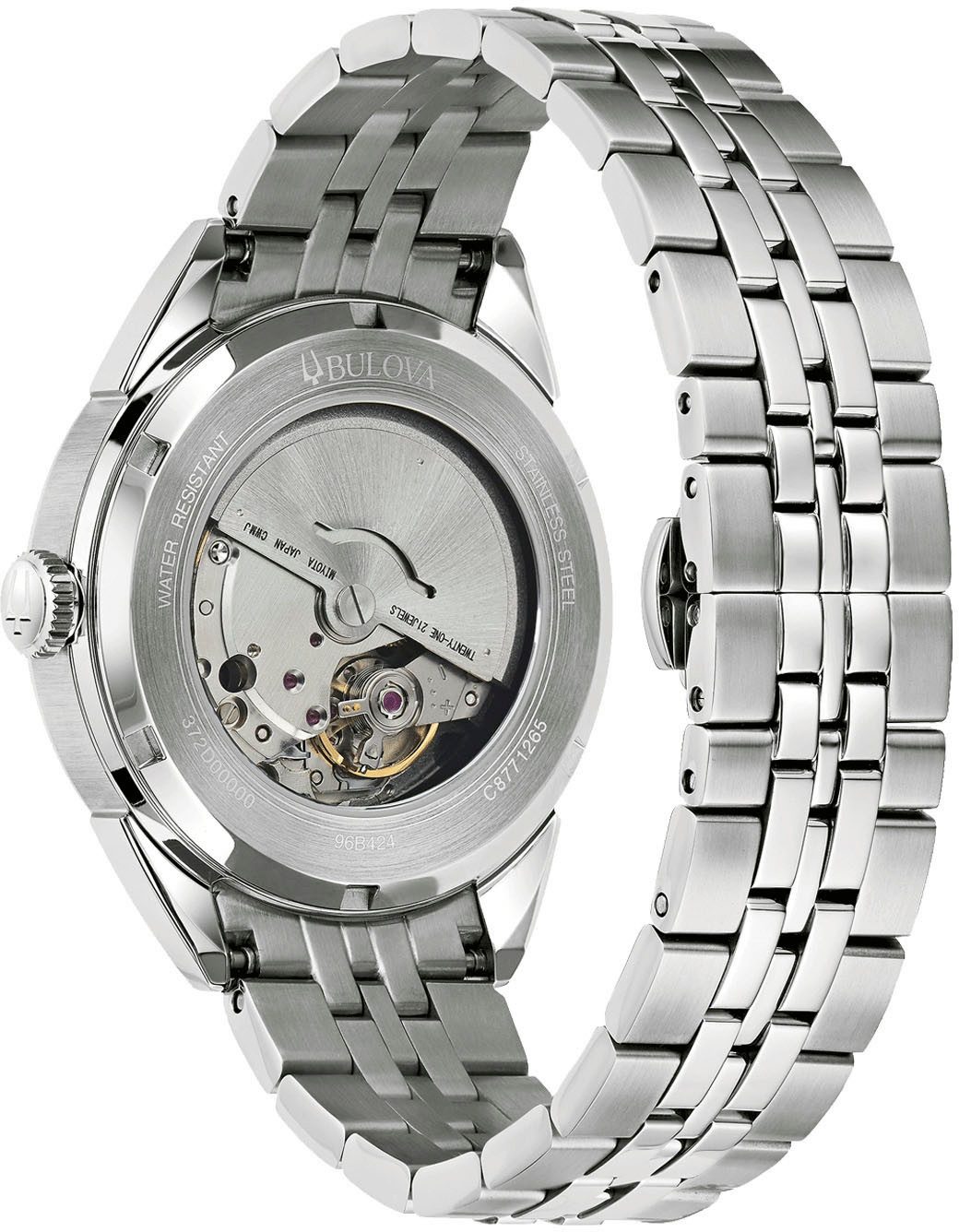 Bulova Automatisch horloge 96B422 Polshorloge, herenhorloge, dameshorloge, roestvrijstalen band, saffierglas