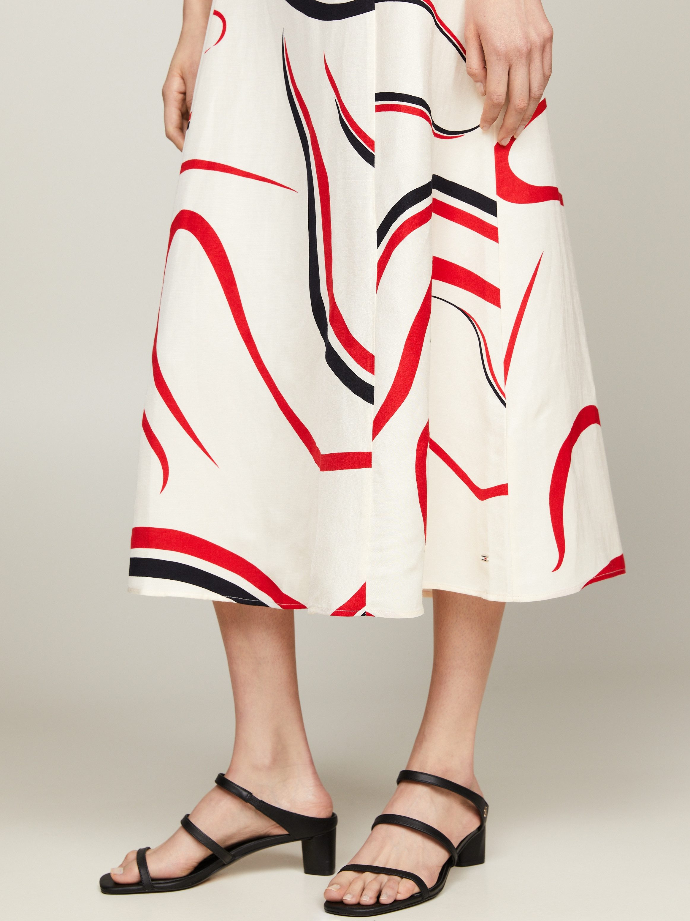 Tommy Hilfiger Midi-jurk RIBBON F&F SS MIDI DRESS