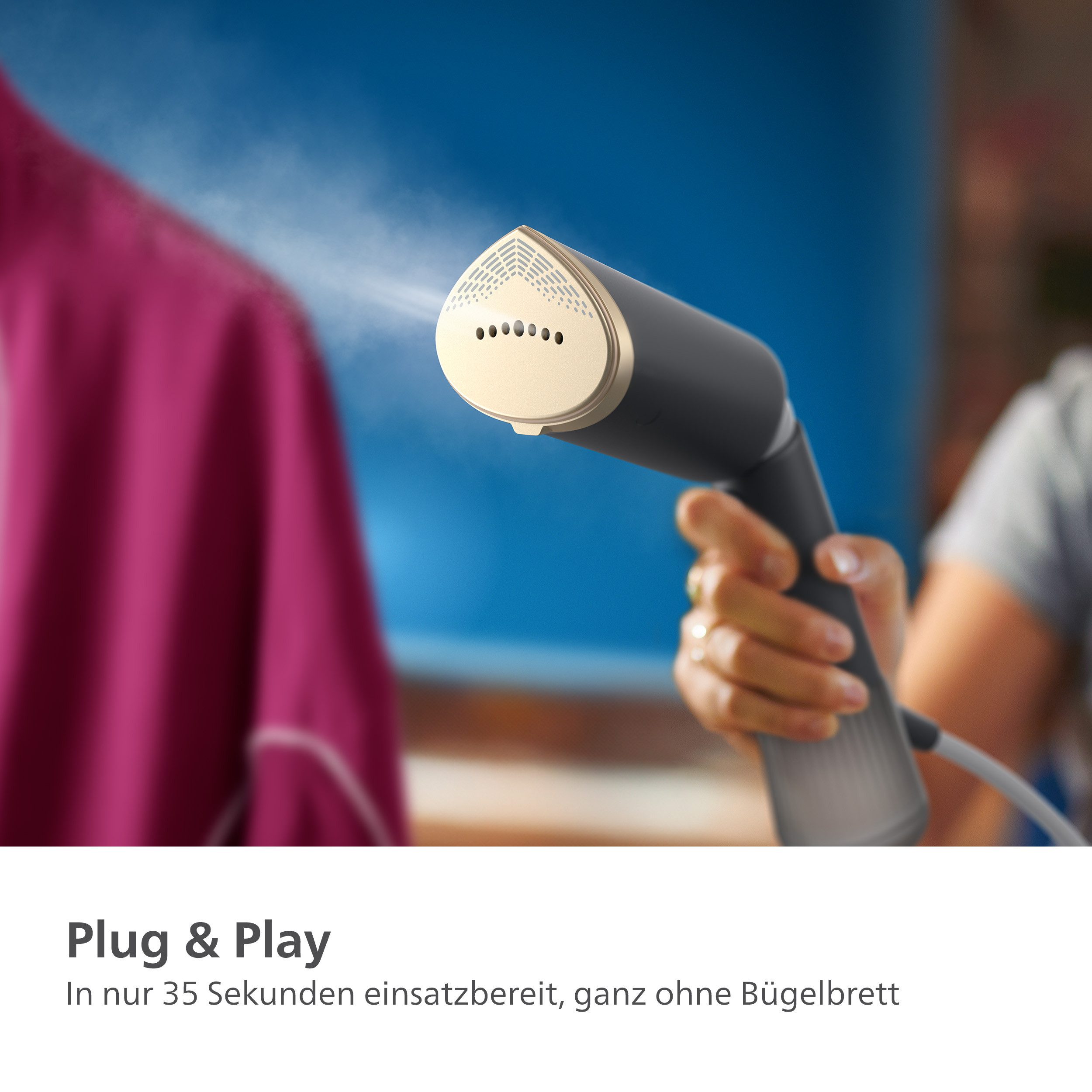 Philips Stoomborstel STH5030 "Styler", 120 ml en 200 ml Waterreservoir, Metalen Plaat