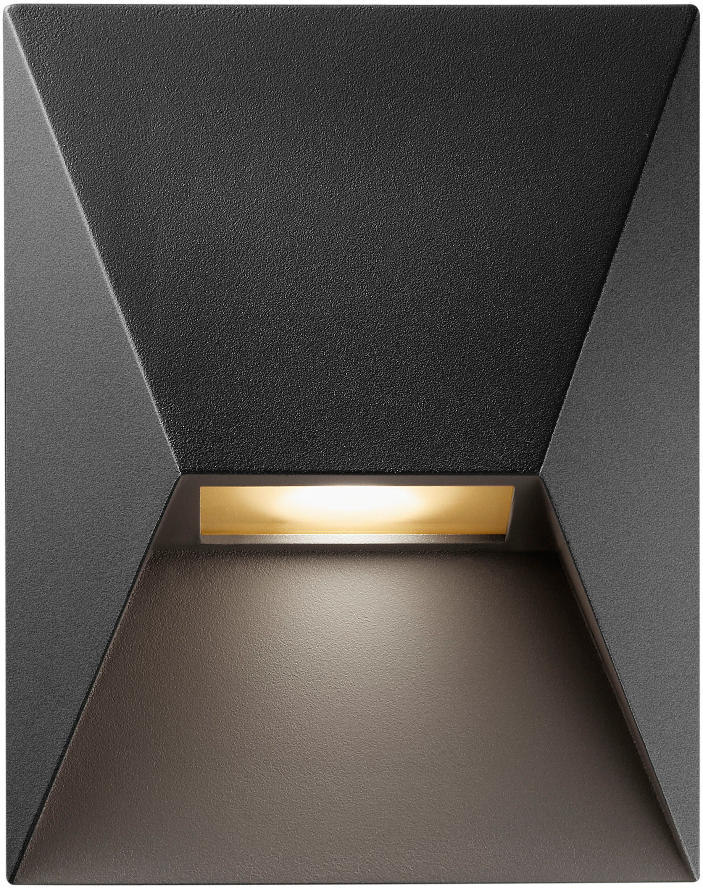 Nordlux Wandlamp voor buiten Pontio Architectonisch ontwerp, parallelschakeling mogelijk, verwisselbare gloeilamp (1 stuk)